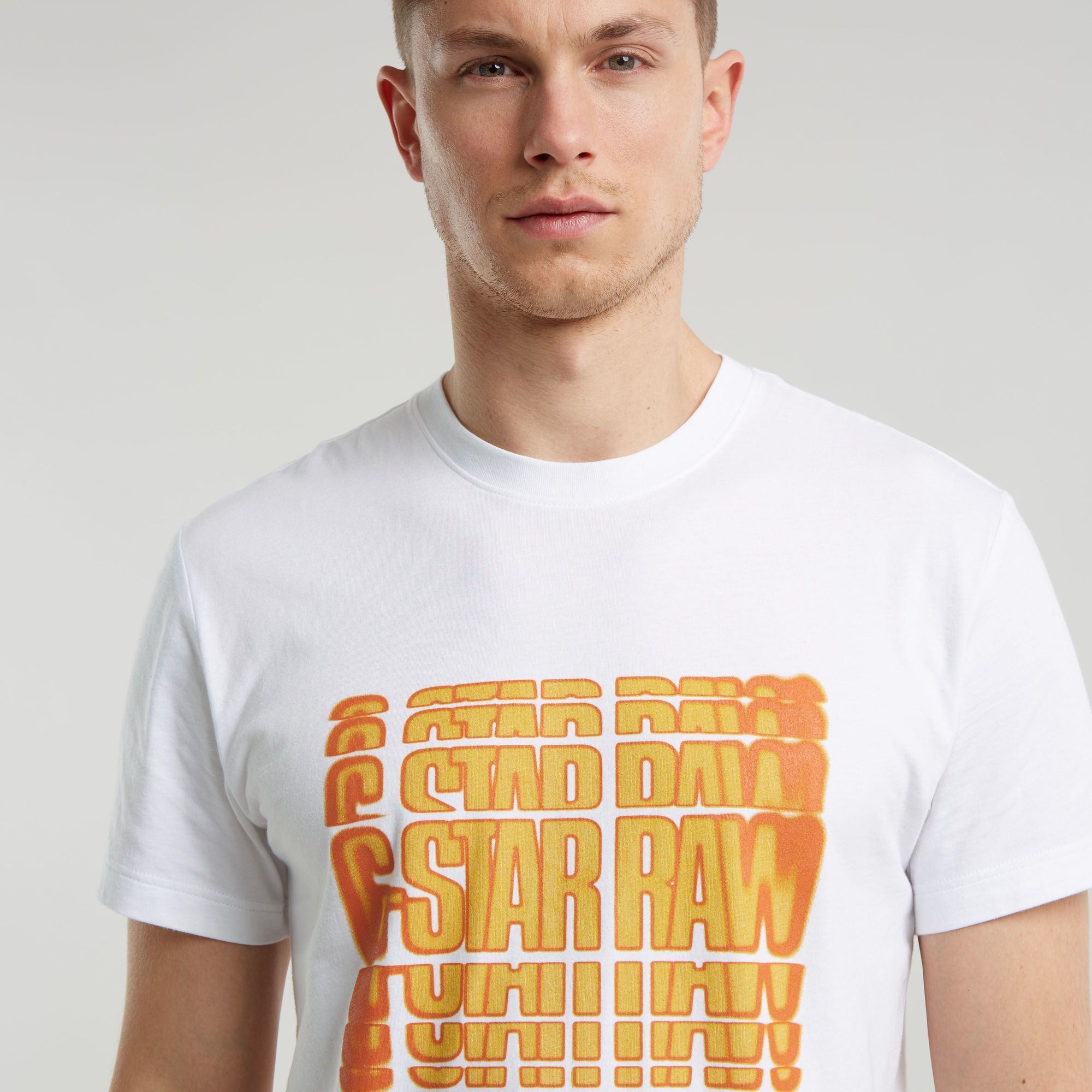 G-Star RAW Gradient Graphic T-Shirt Wit Heren