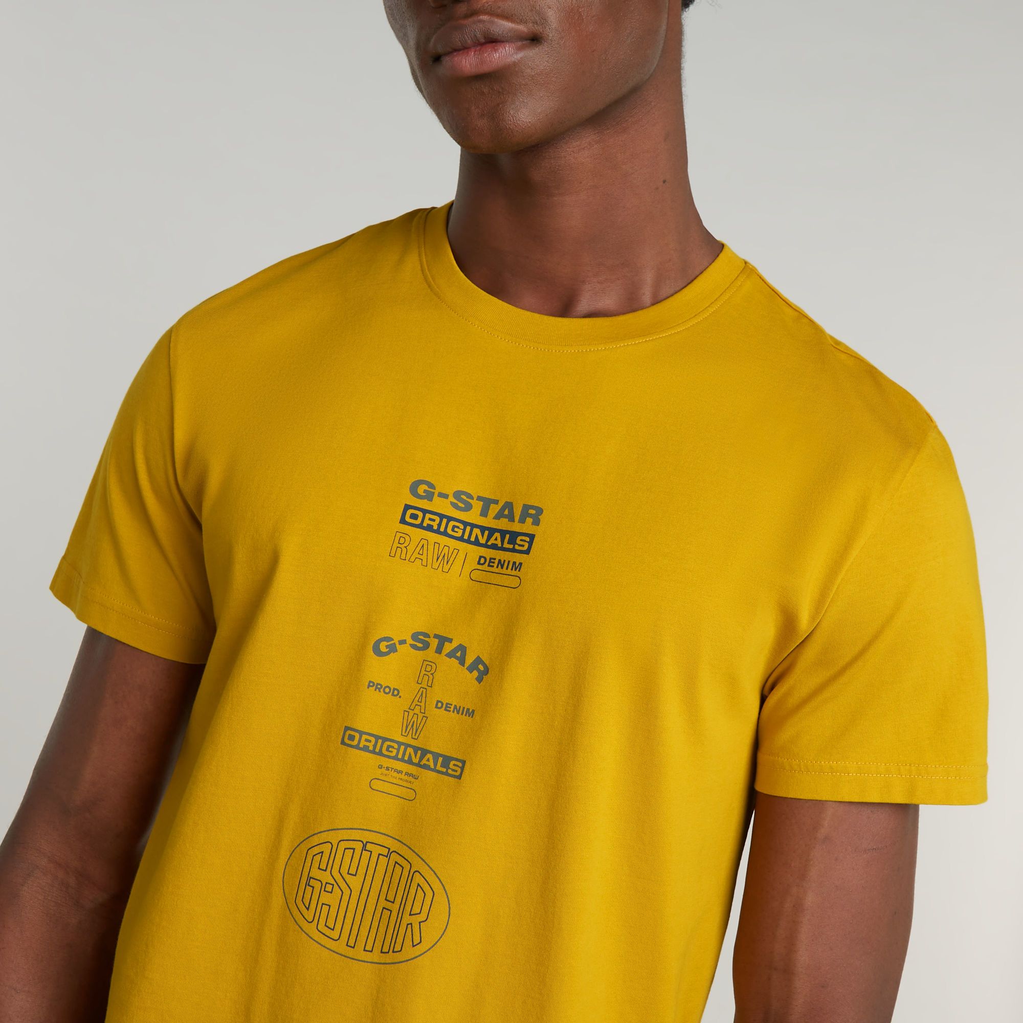 G-Star RAW Multi Originals T-Shirt Geel Heren