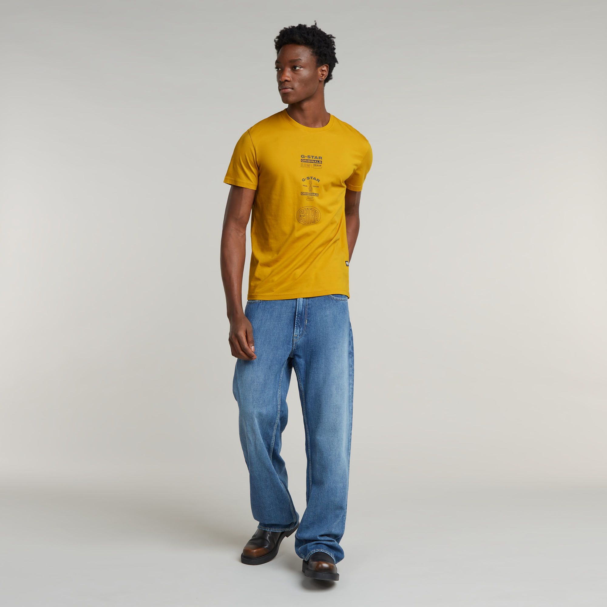 G-Star RAW Multi Originals T-Shirt Geel Heren