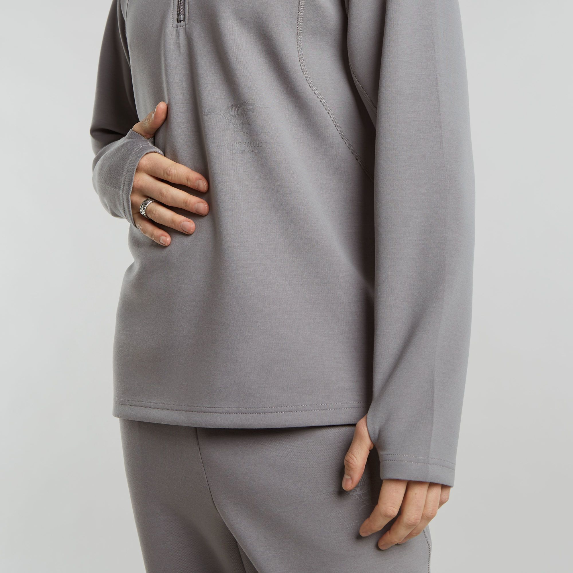 G-Star RAW Motion Half Zip Tweeter Grijs Heren