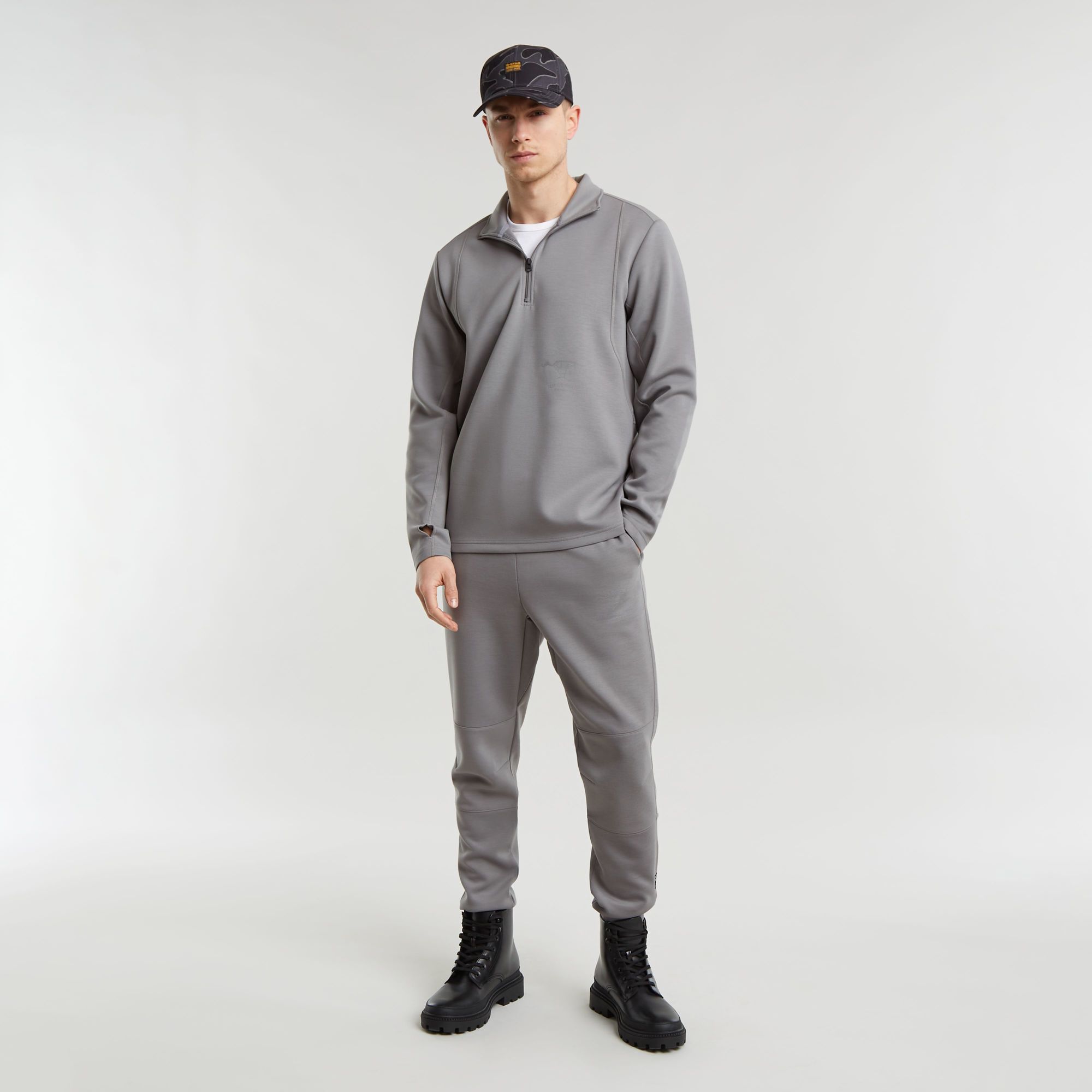 G-Star RAW Motion Half Zip Tweeter Grijs Heren