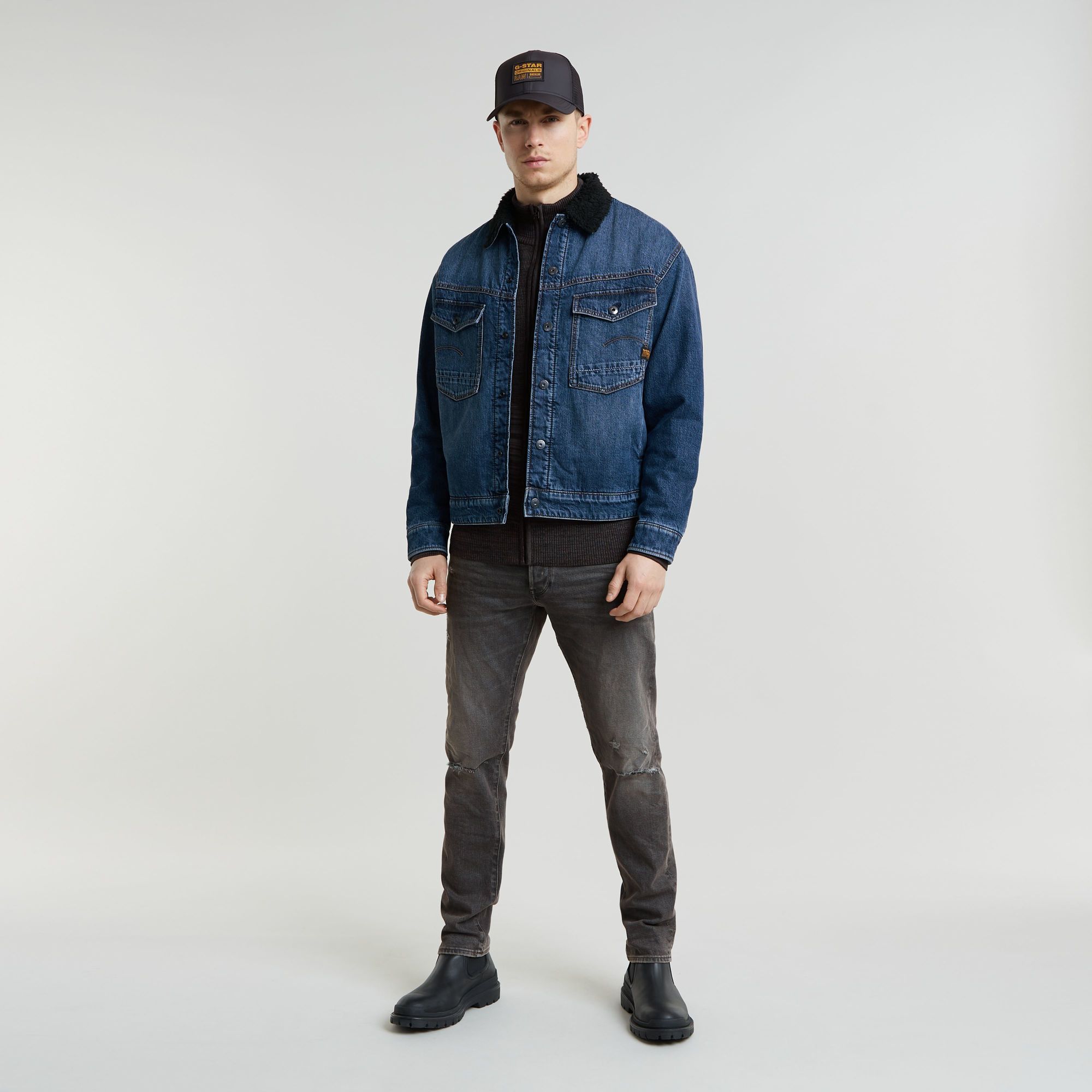 G-Star RAW 3D Gebreide Biker Trui Met Rits Meerkleurig Heren