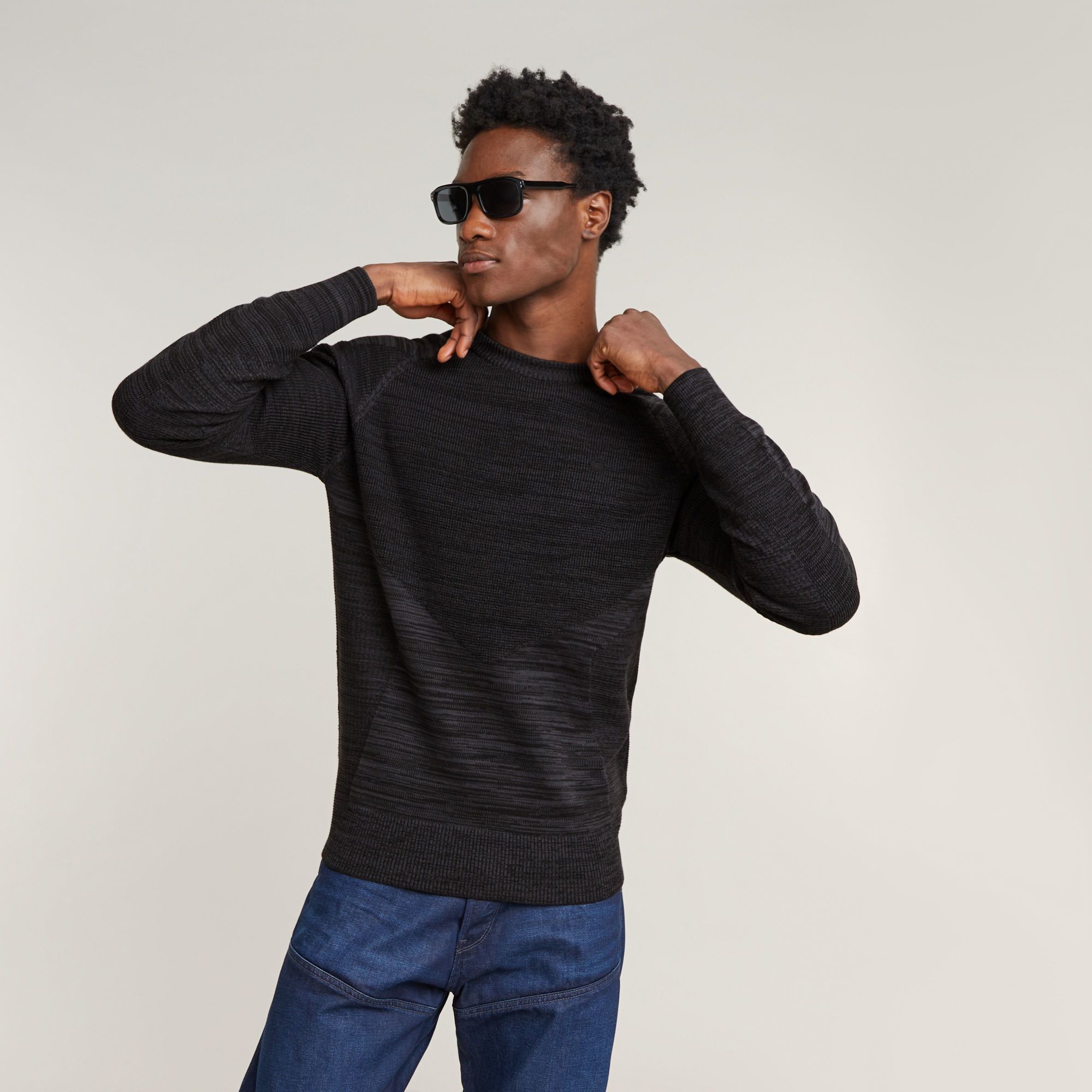 

3D Biker Knitted Sweater - Multi color - Men