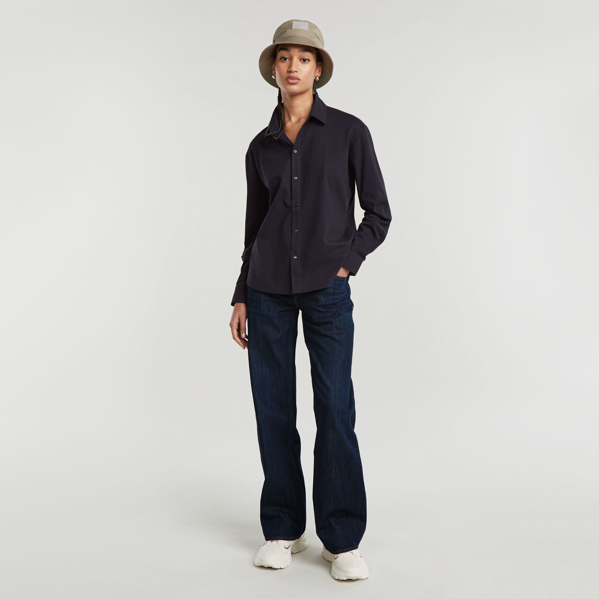 G-Star RAW Jersey Shirt Top Donkerblauw Dames