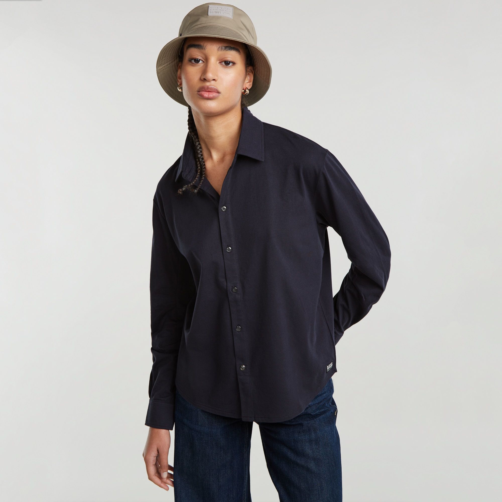 

Jersey Shirt Top - Dark blue - Women