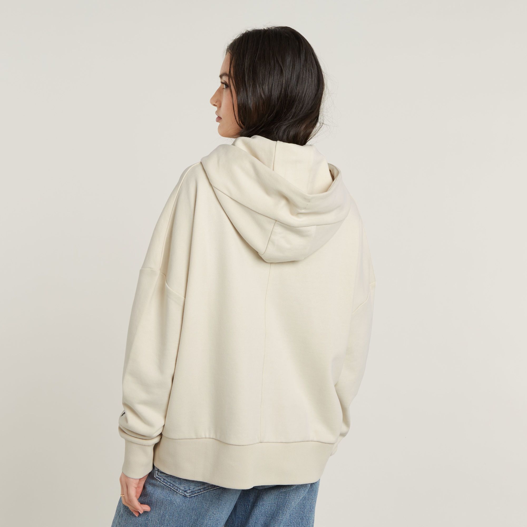 G-Star RAW Embro Print Oversized Hoodie Wit Dames