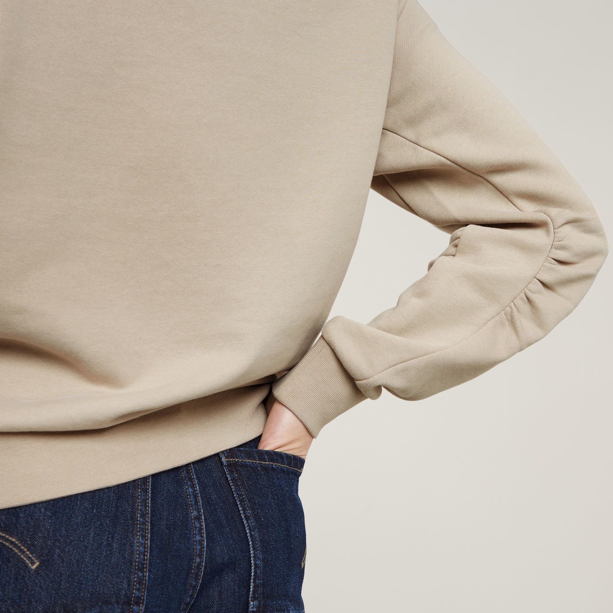 G-Star RAW Sleeve Construction Sweater Beige Dames