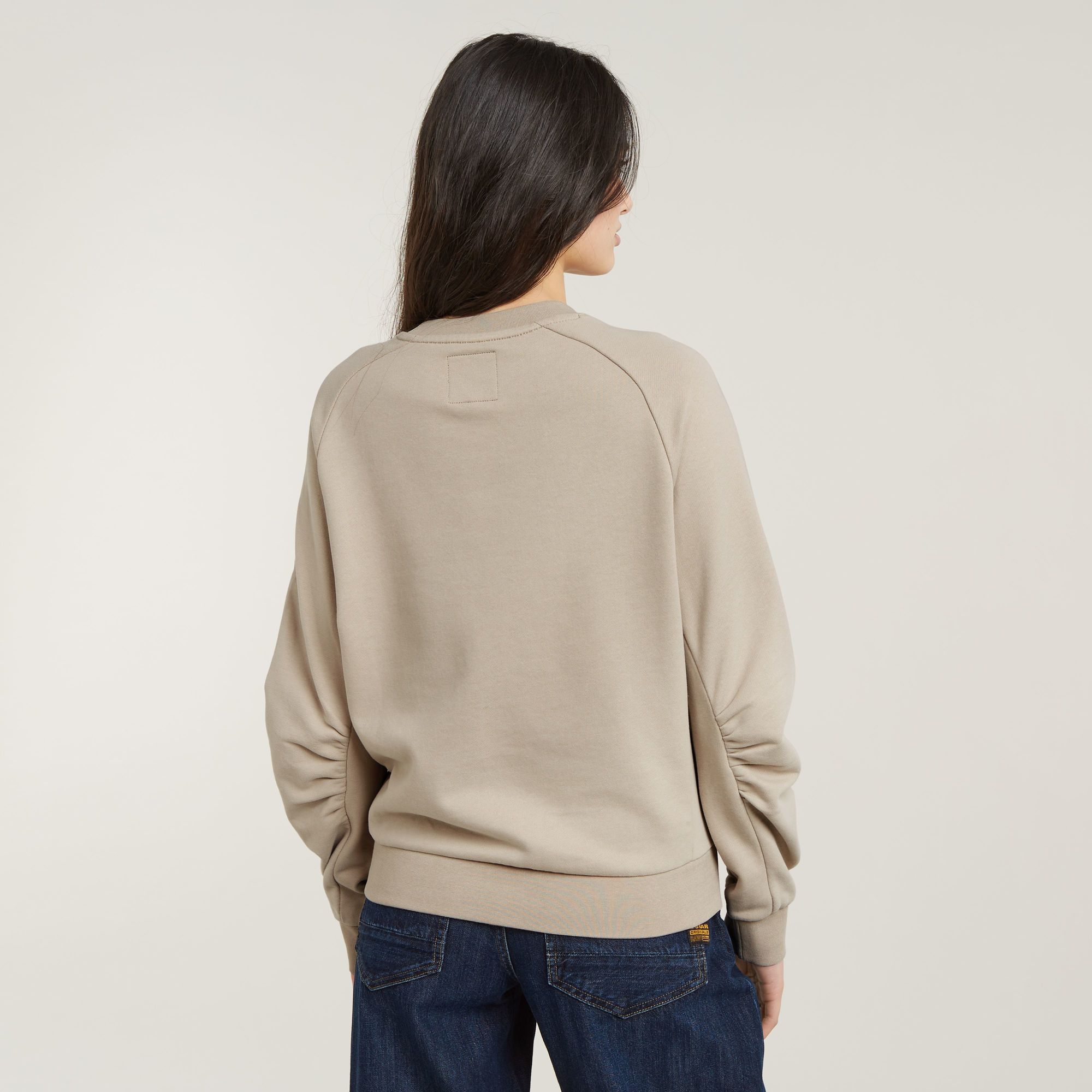G-Star RAW Sleeve Construction Sweater Beige Dames