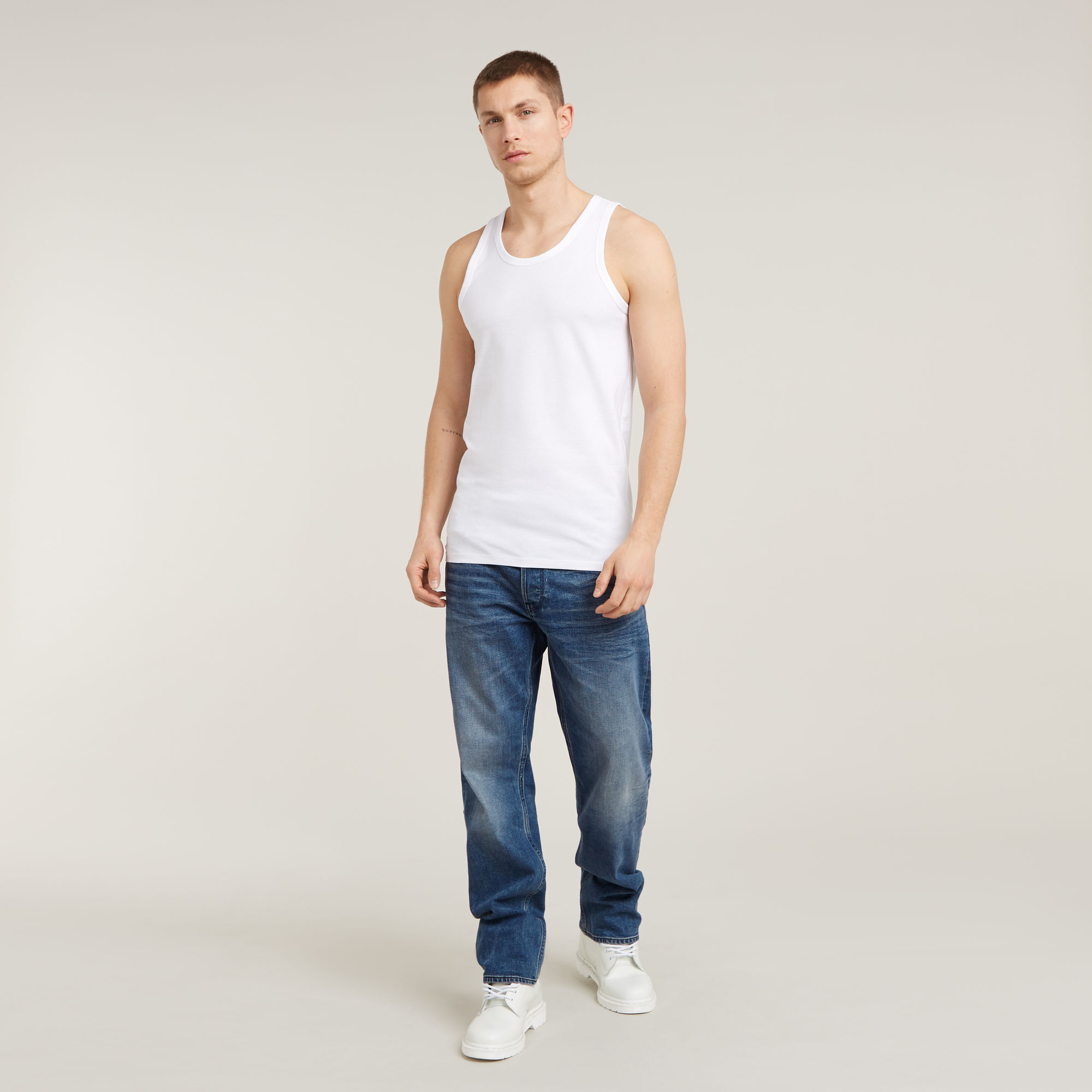 G-Star RAW Base Tanktop Set Van 2 Wit Heren