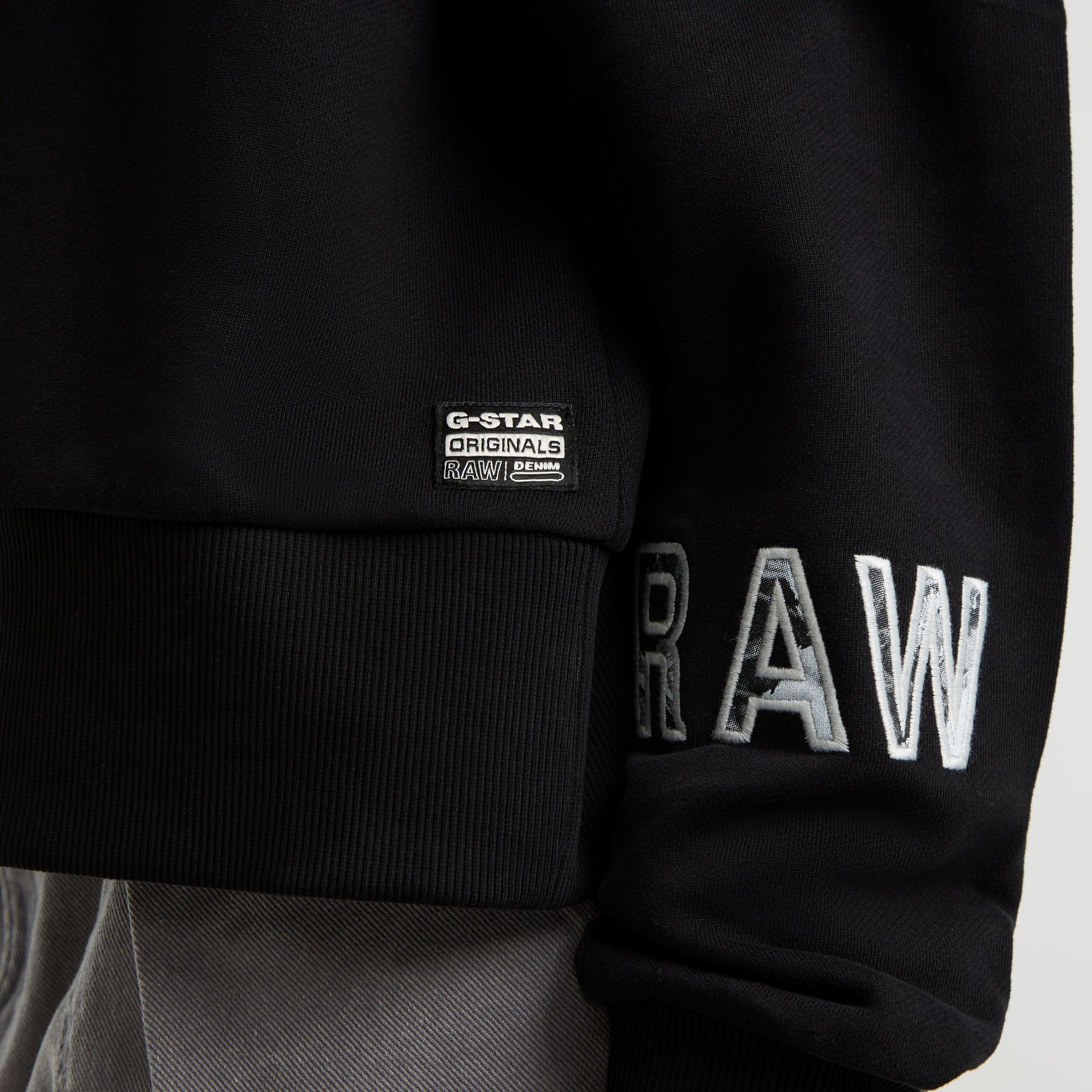 G-Star RAW Embro Print Oversized Hoodie Zwart Dames