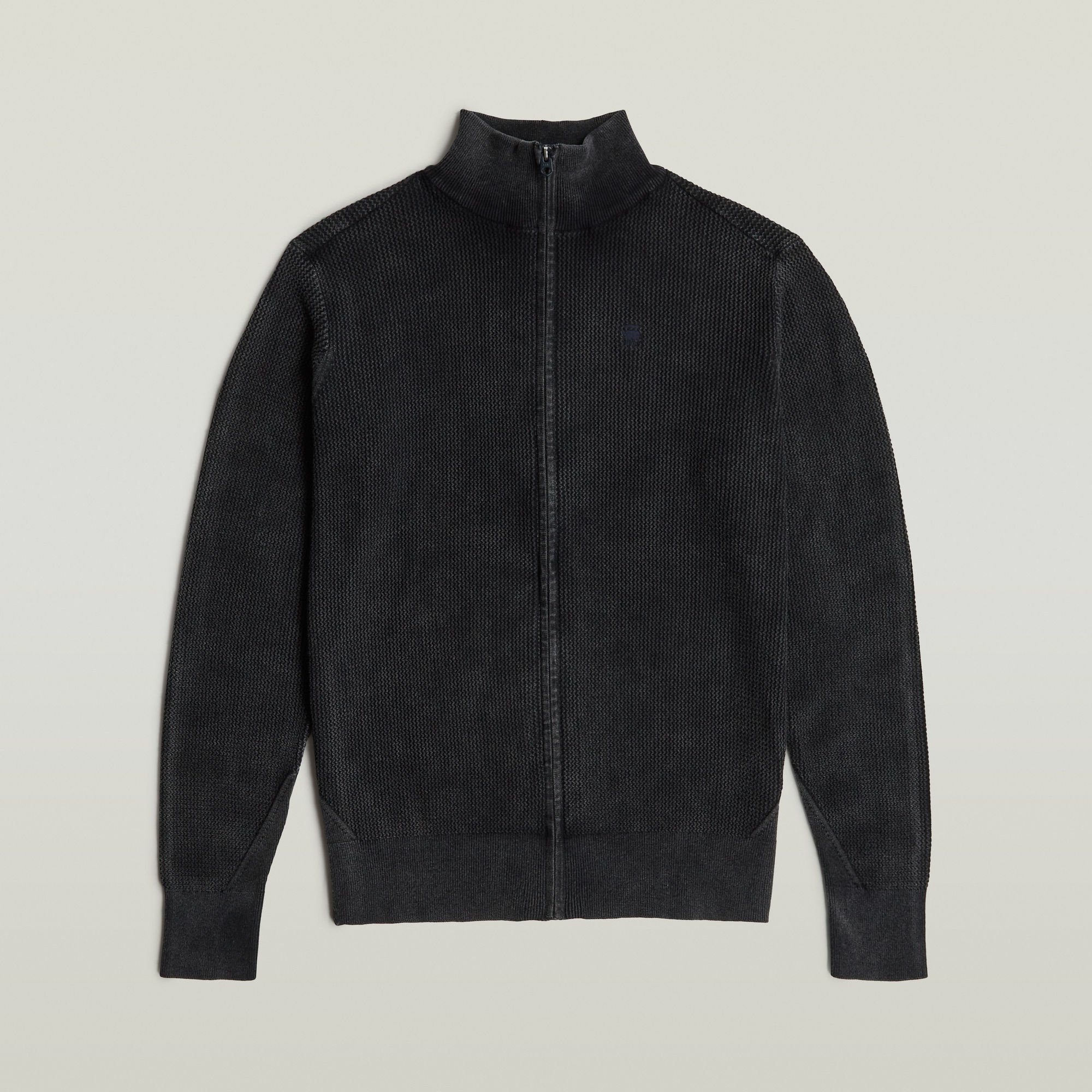 G-Star RAW Serrated Gebreid Vest Met Rits Donkerblauw Heren