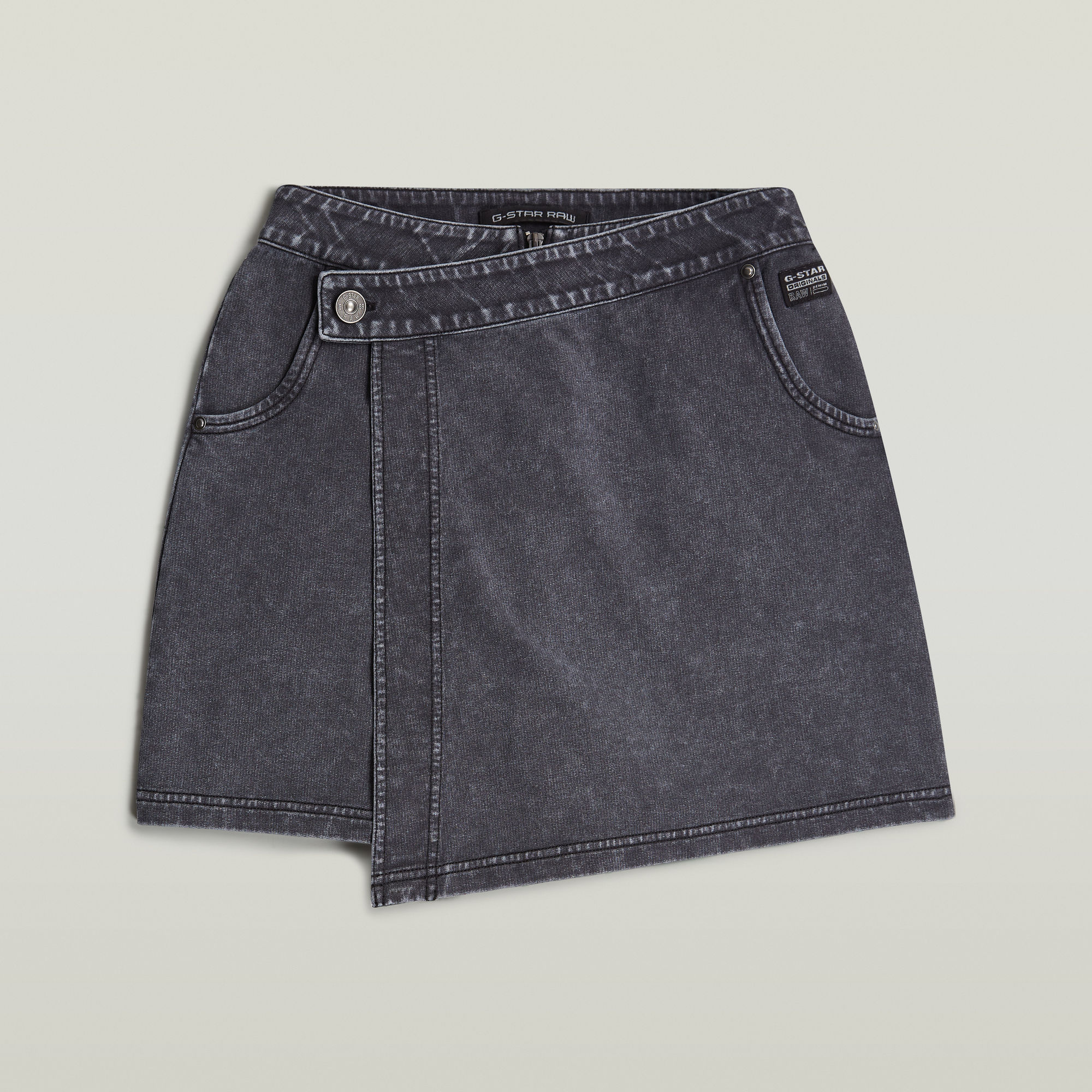 G-Star RAW Overdyed Sweat Skort Zwart Dames