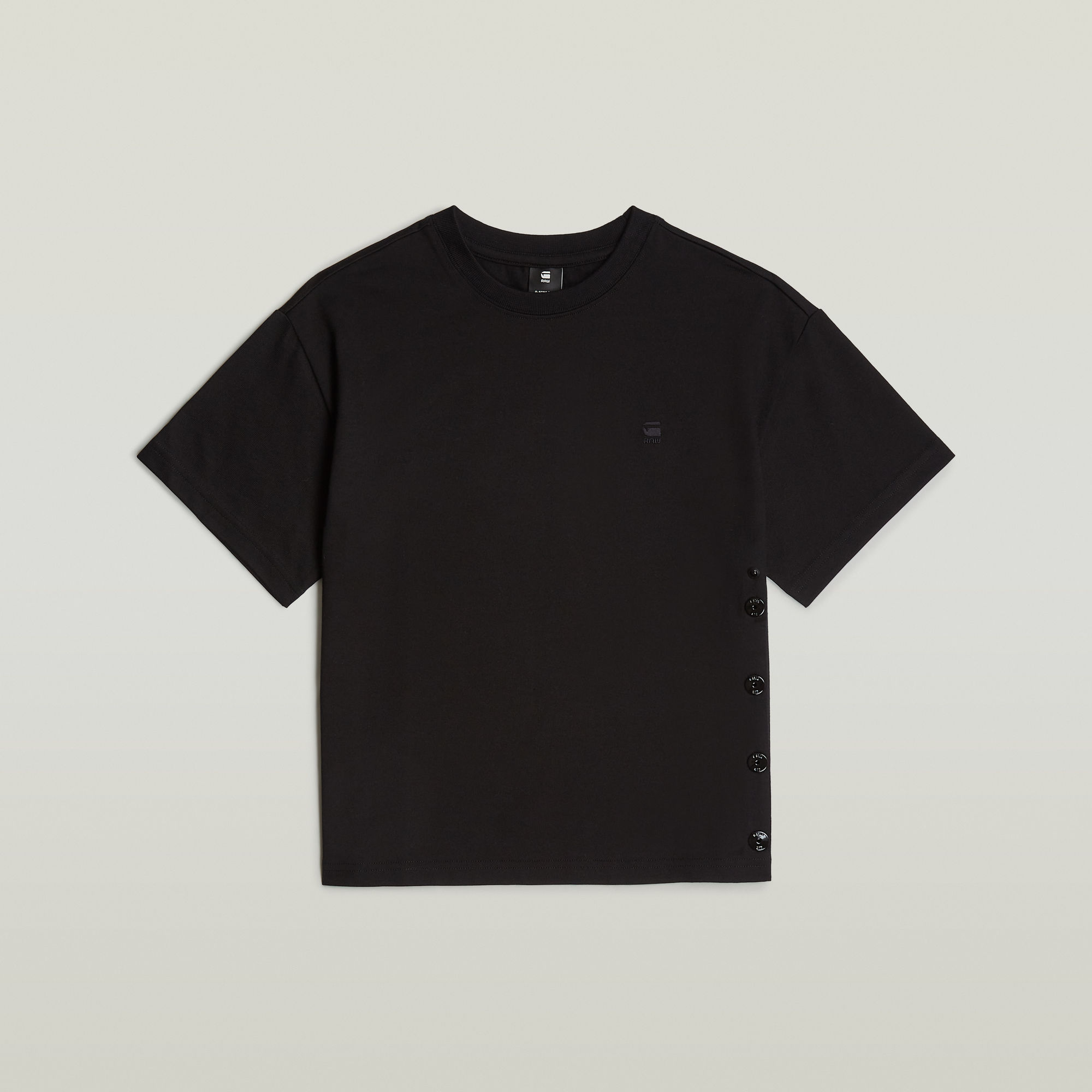 G-Star RAW Side Buttons Relaxed Top Zwart Dames