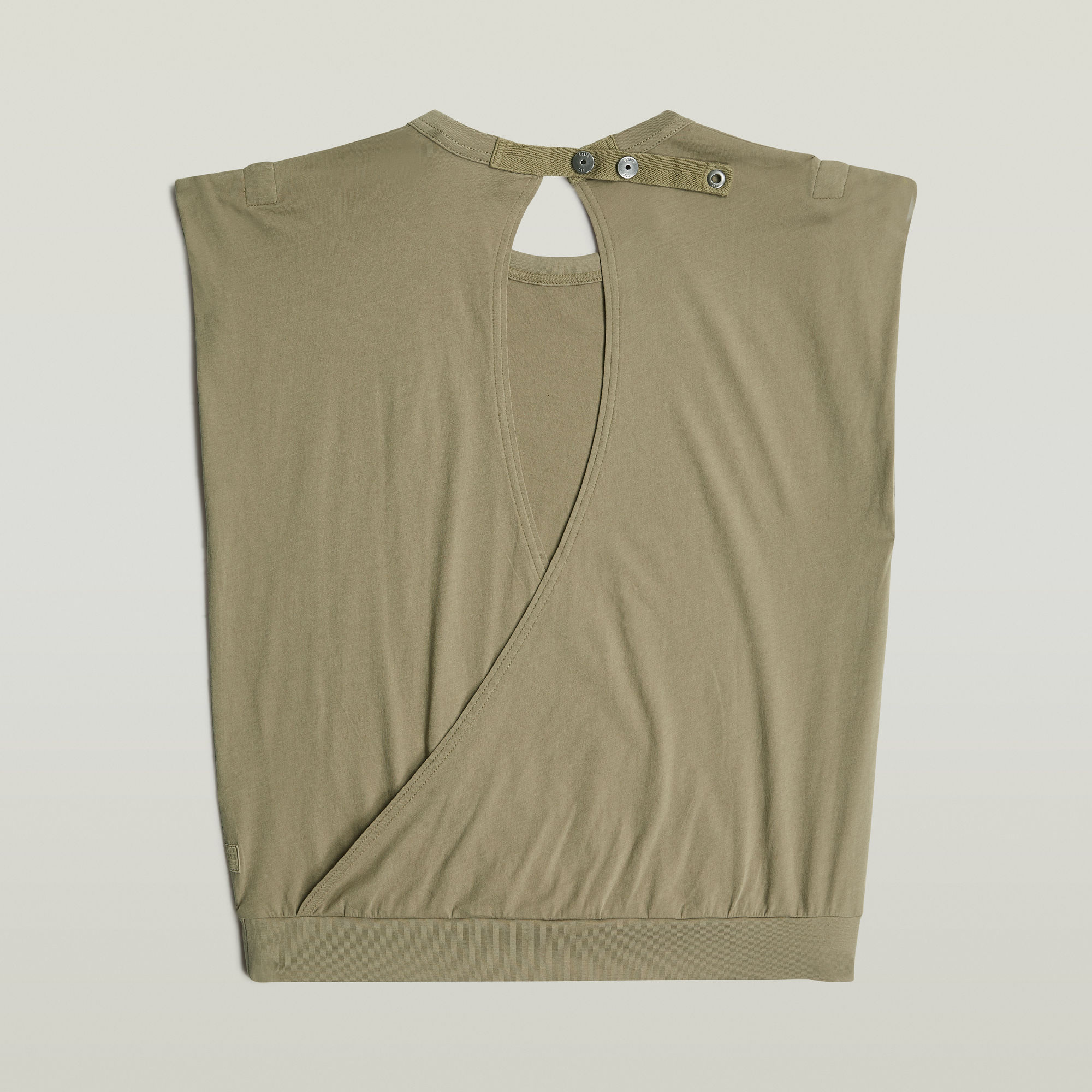 G-Star RAW Open Back Loose Sleeveless Top Groen Dames