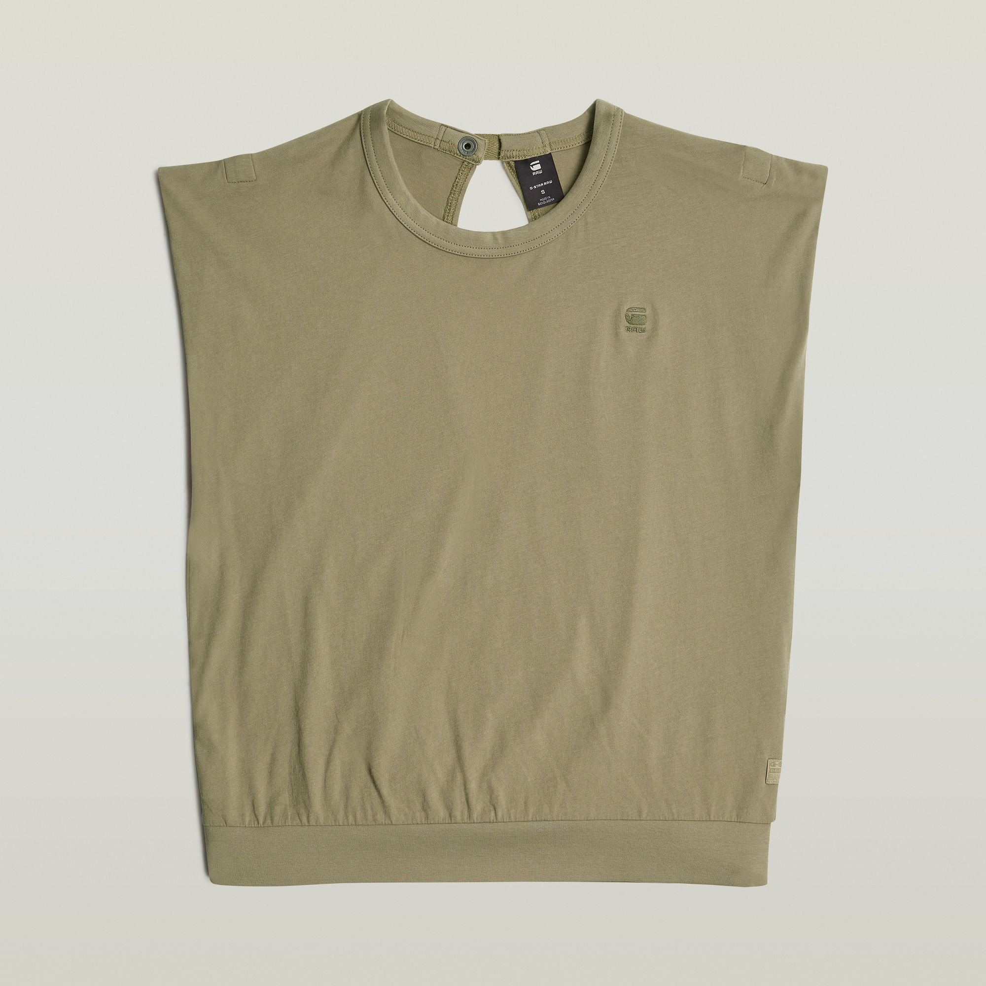 G-Star RAW Open Back Loose Sleeveless Top Groen Dames