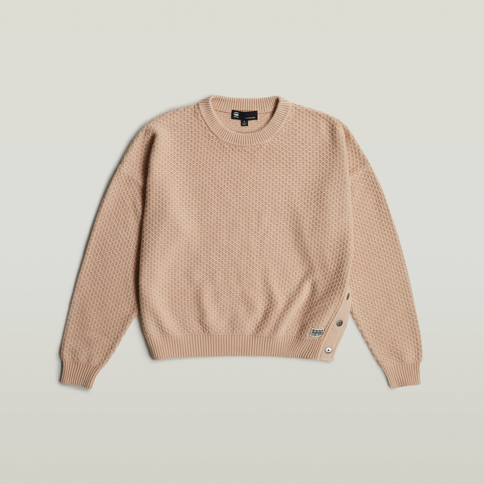 G-Star RAW Overdyed Structure Gebreide Trui Roze Dames
