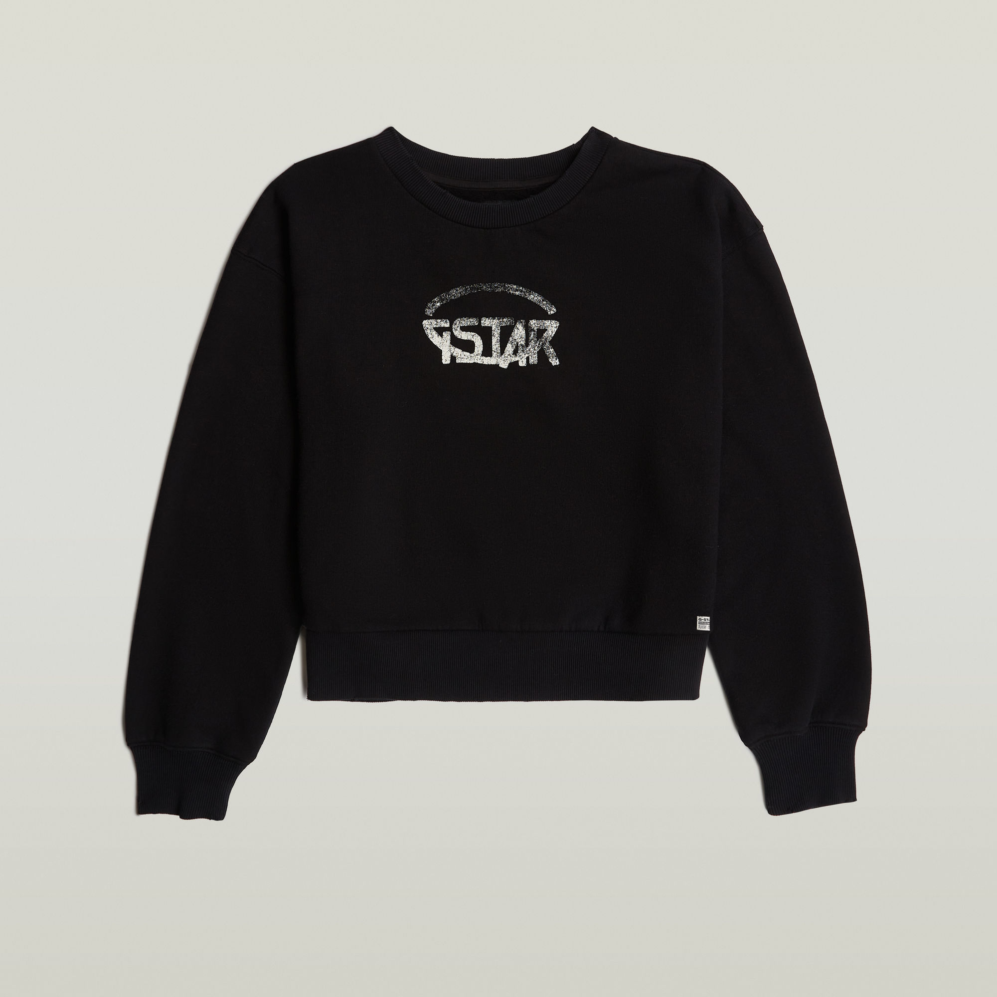 G-Star RAW Logo Loose Sweater Zwart Dames