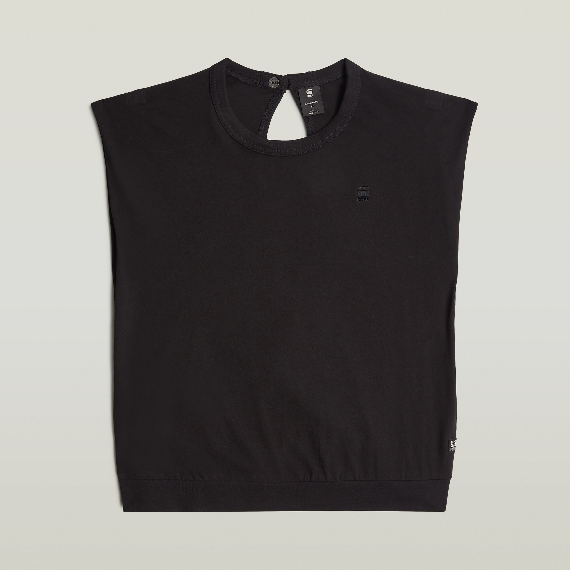 G-Star RAW Open Back Loose Sleeveless Top Zwart Dames