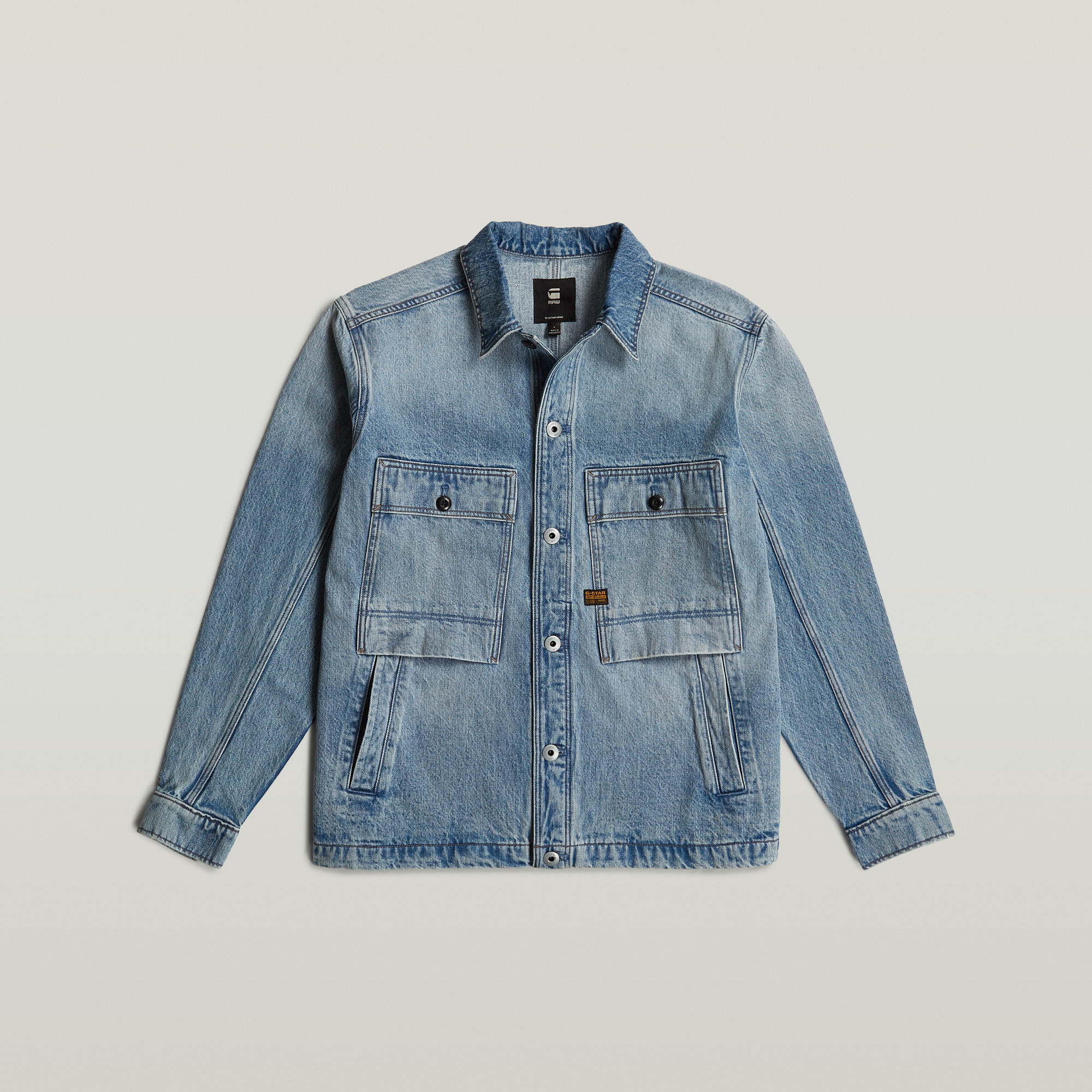 G-Star RAW Mosa Overshirt Lichtblauw Heren
