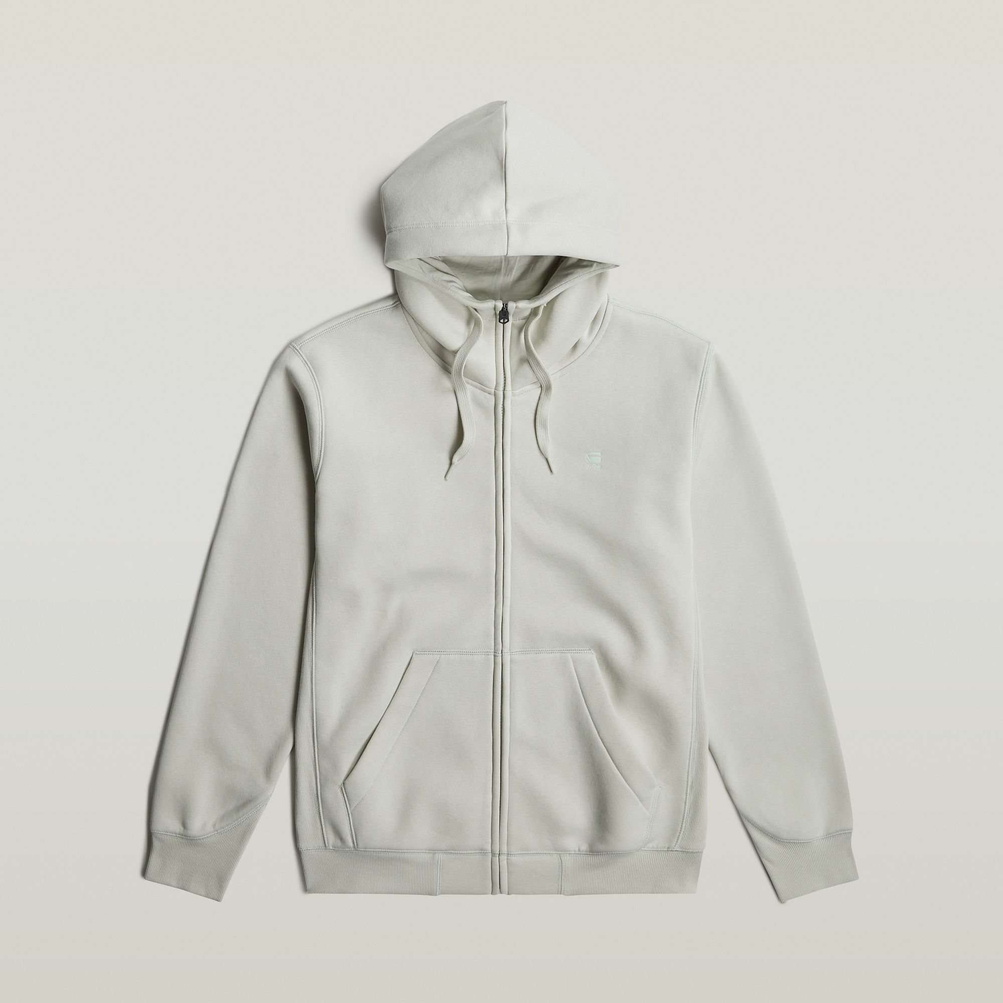 G-Star RAW Premium Core Hoodie Met Rits Grijs Heren