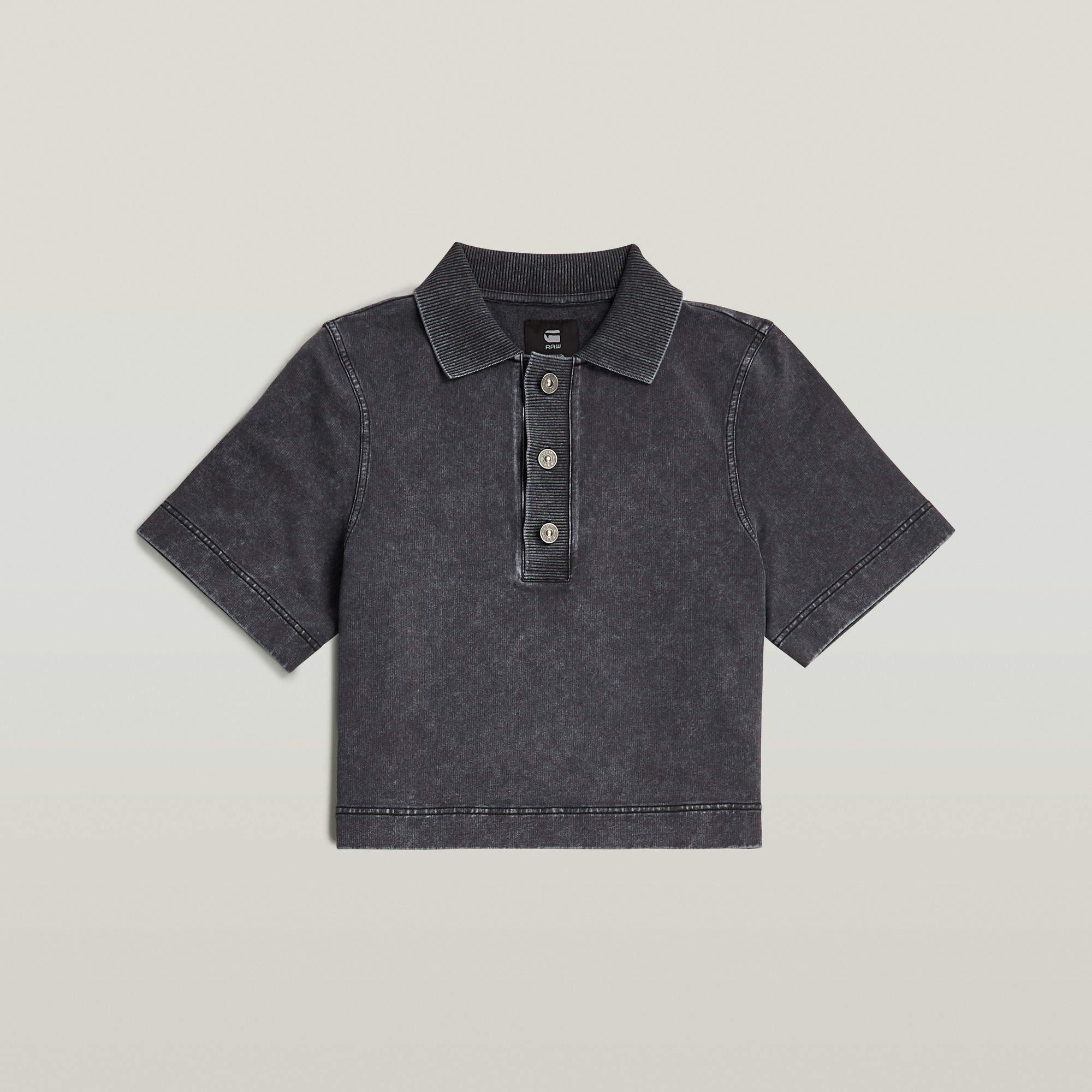G-Star RAW Overdyed Polo Sweater Zwart Dames