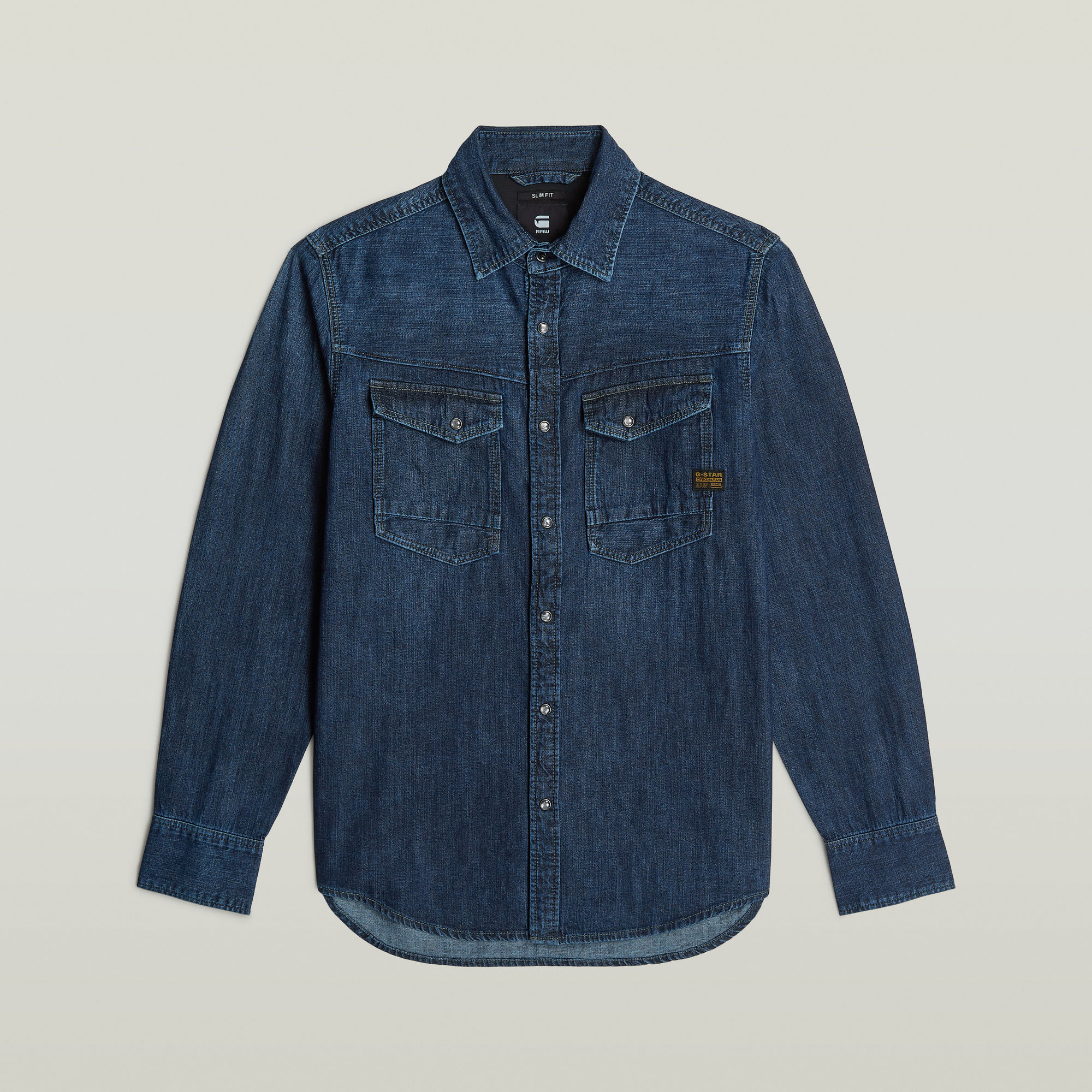 Thumbnail - Dakota Slim Denim Hemd - Dunkelblau - Herren