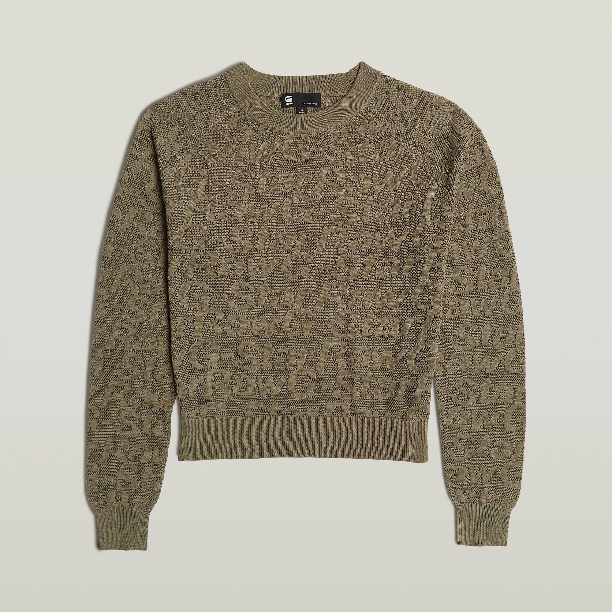 G-Star RAW Pointelle Lichtgewicht Gebreide Trui Groen Dames