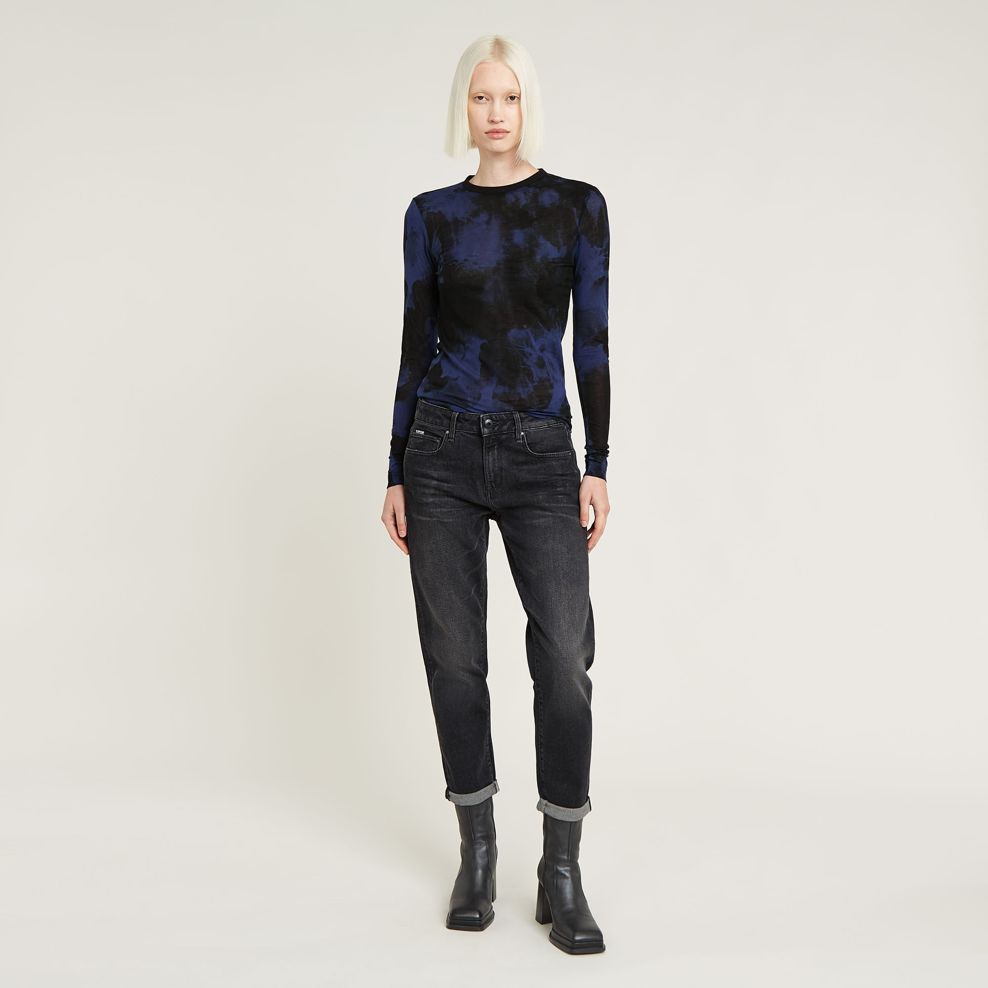 Thumbnail - Vintage Wash Slim Top - Mehrfarbig - Damen