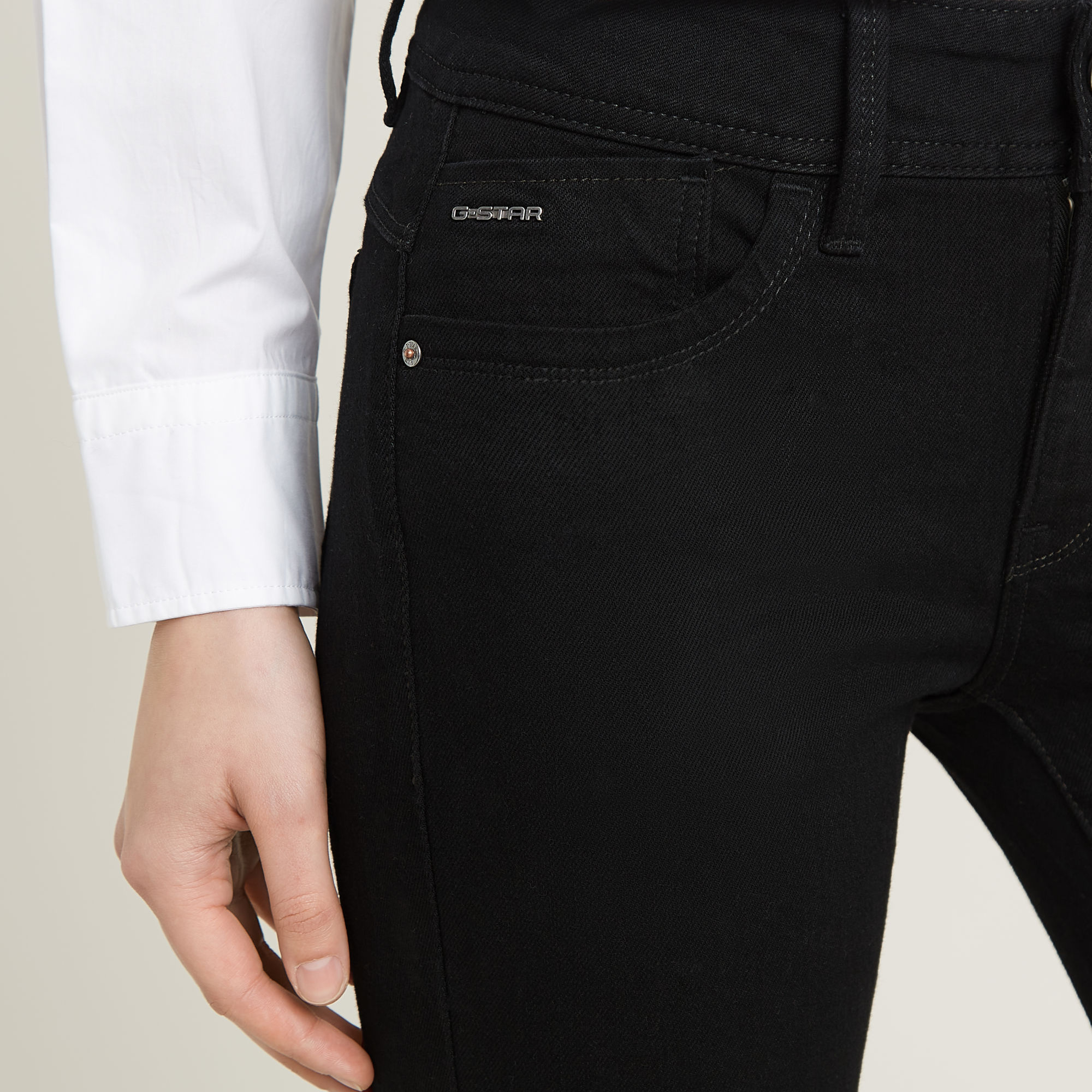 G-Star RAW Lynn Mid Skinny Jeans Zwart Dames