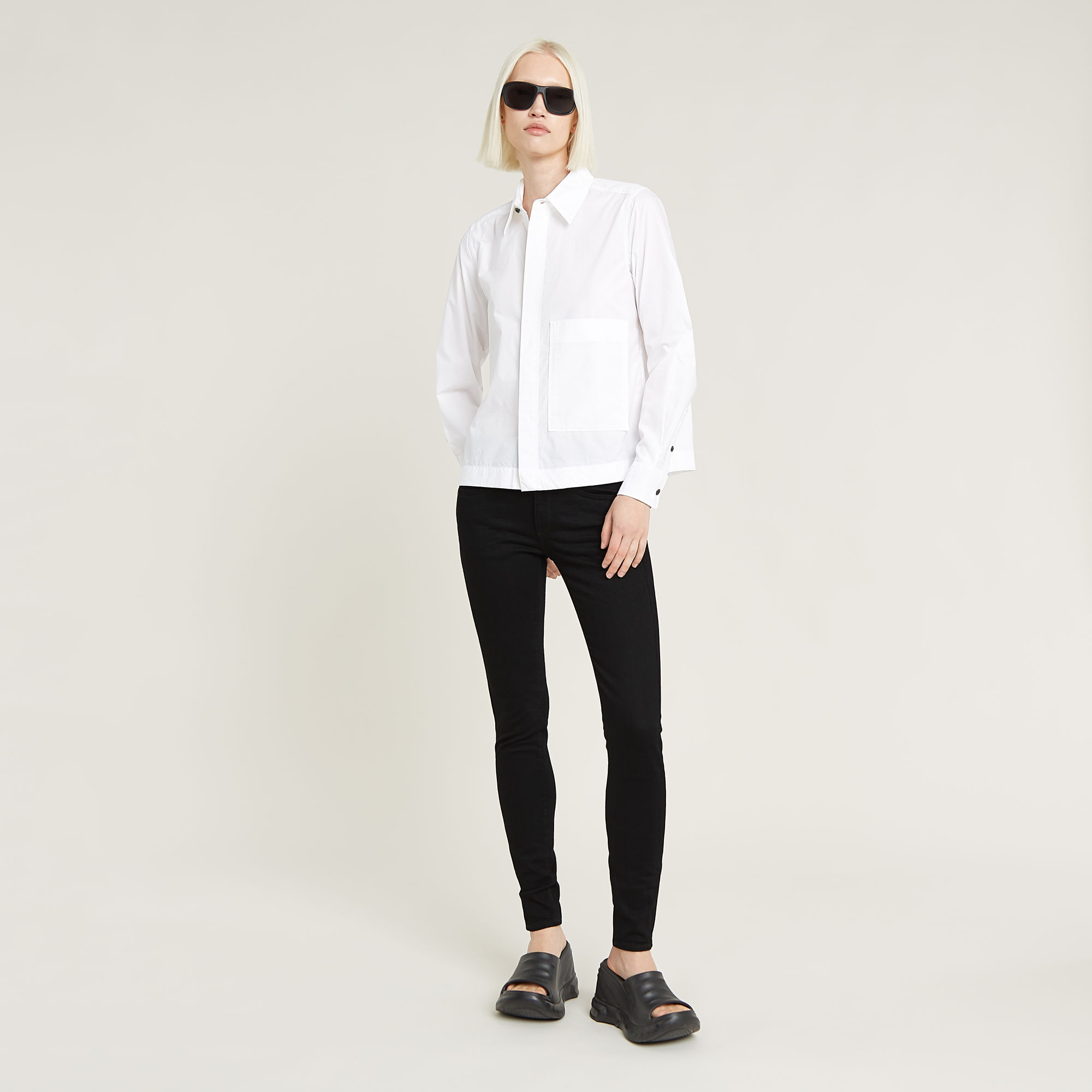 G-Star RAW Lynn Mid Skinny Jeans Zwart Dames