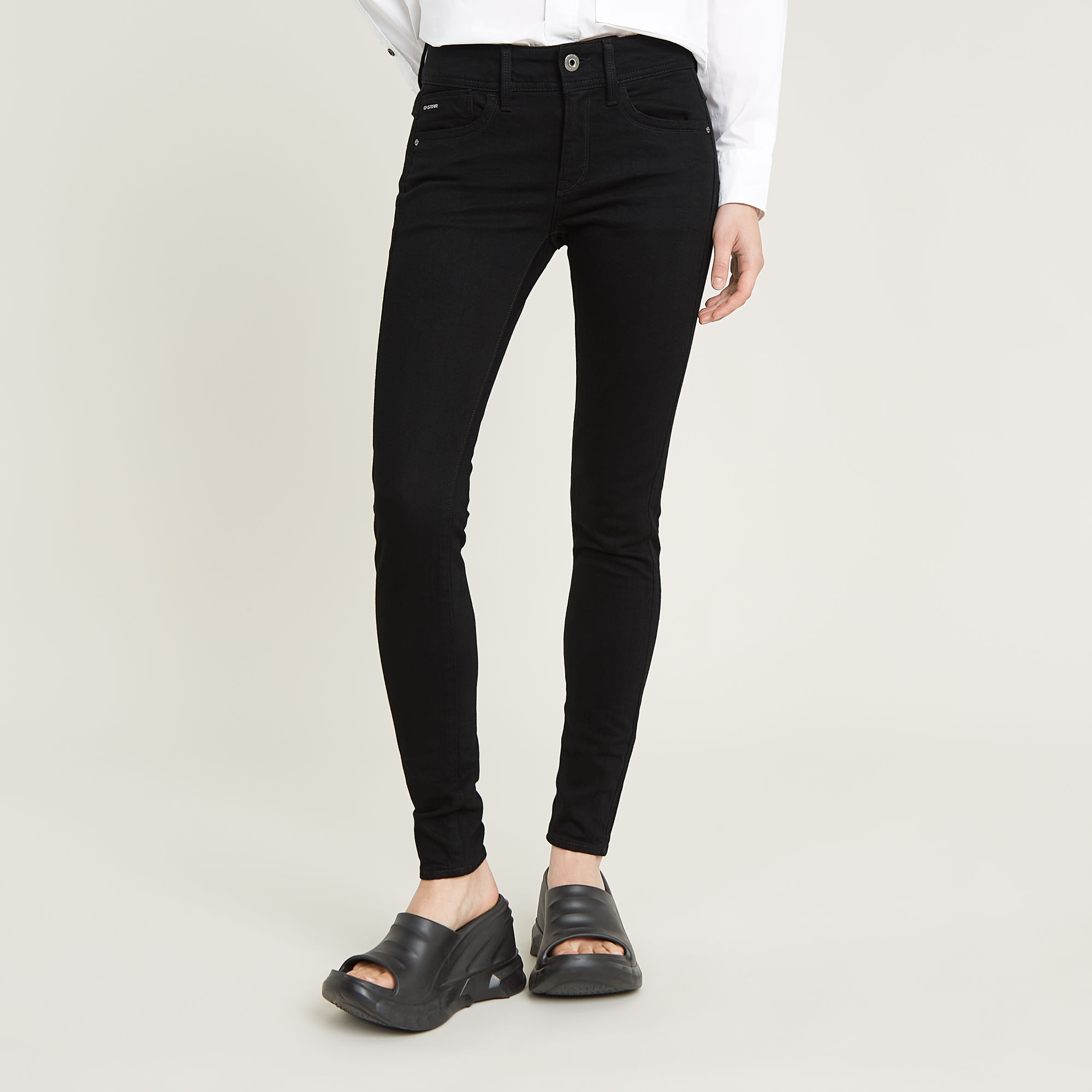 

Lynn Mid Skinny Jeans - Black - Women