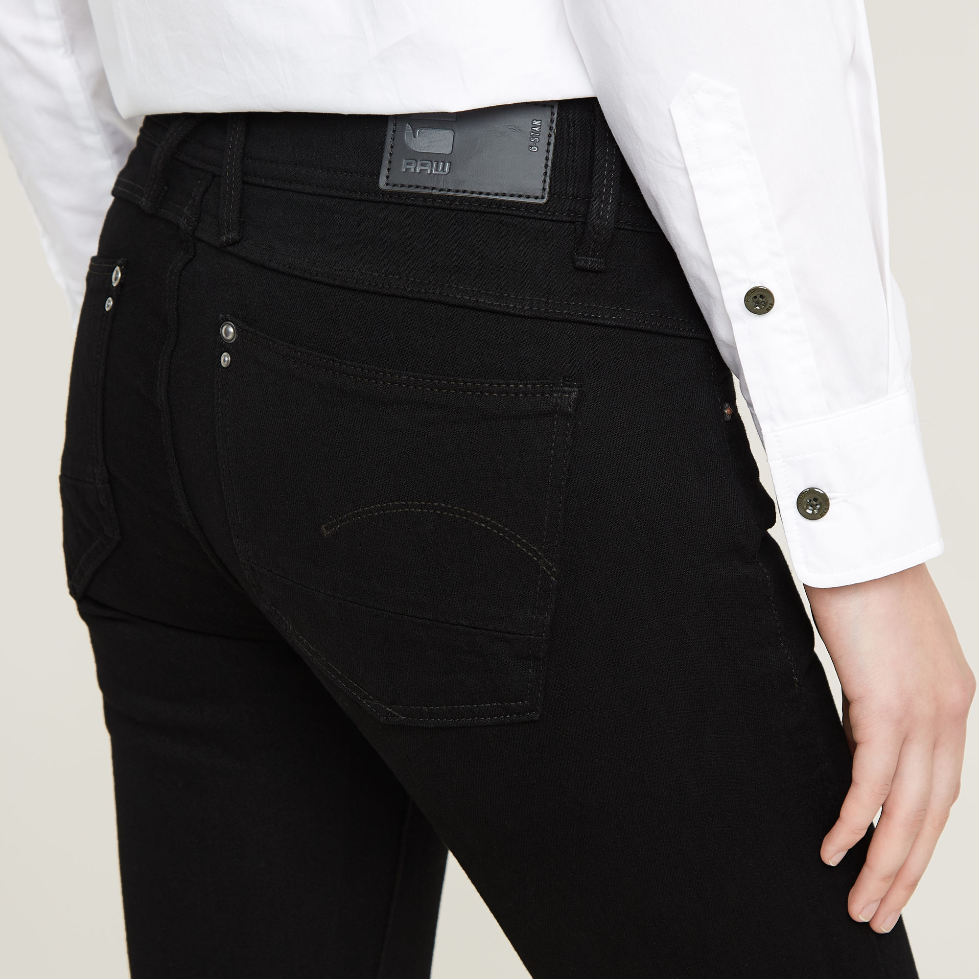 G-Star RAW Lynn Mid Skinny Jeans Zwart Dames