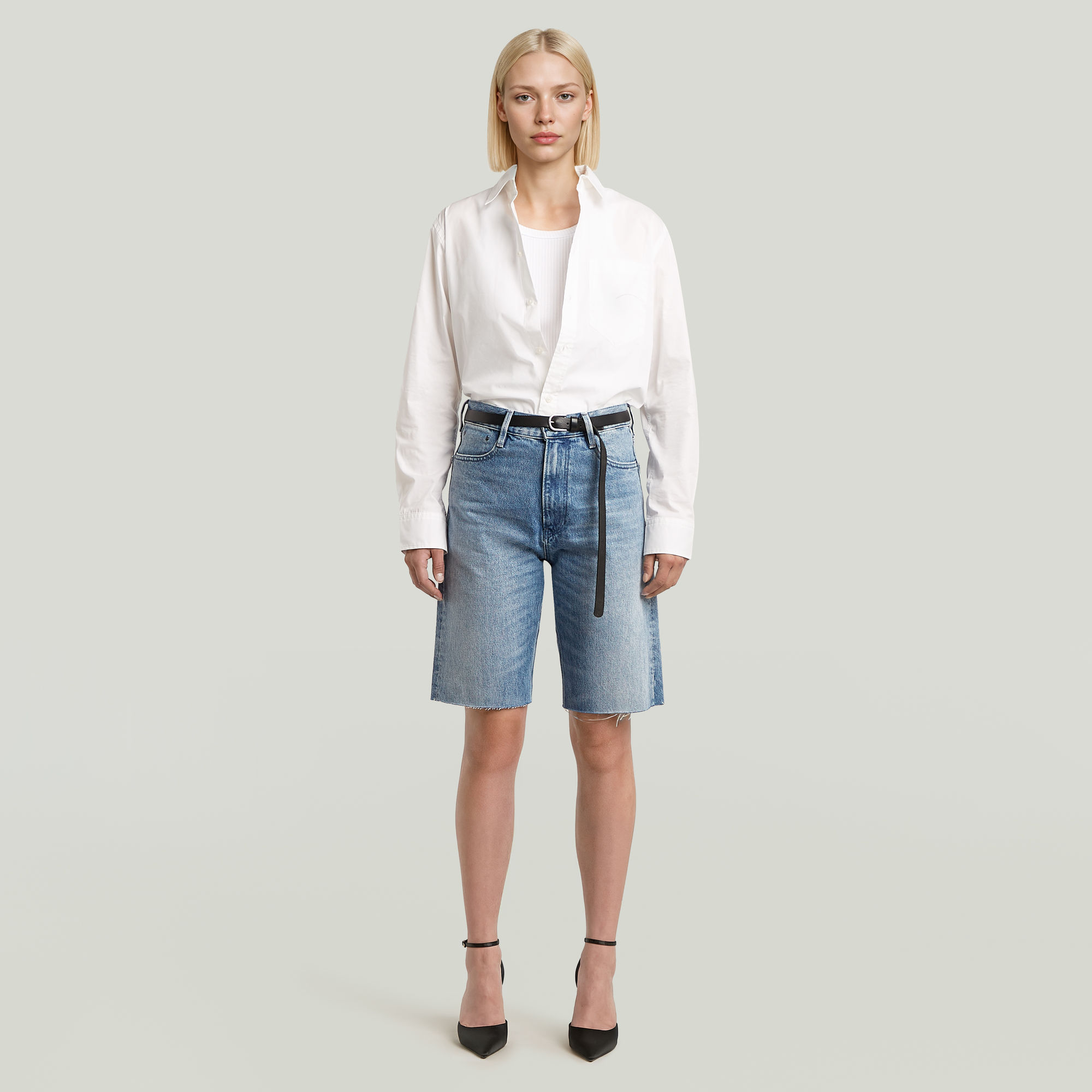 G-Star RAW Type 89 Loose Shorts Lichtblauw Dames