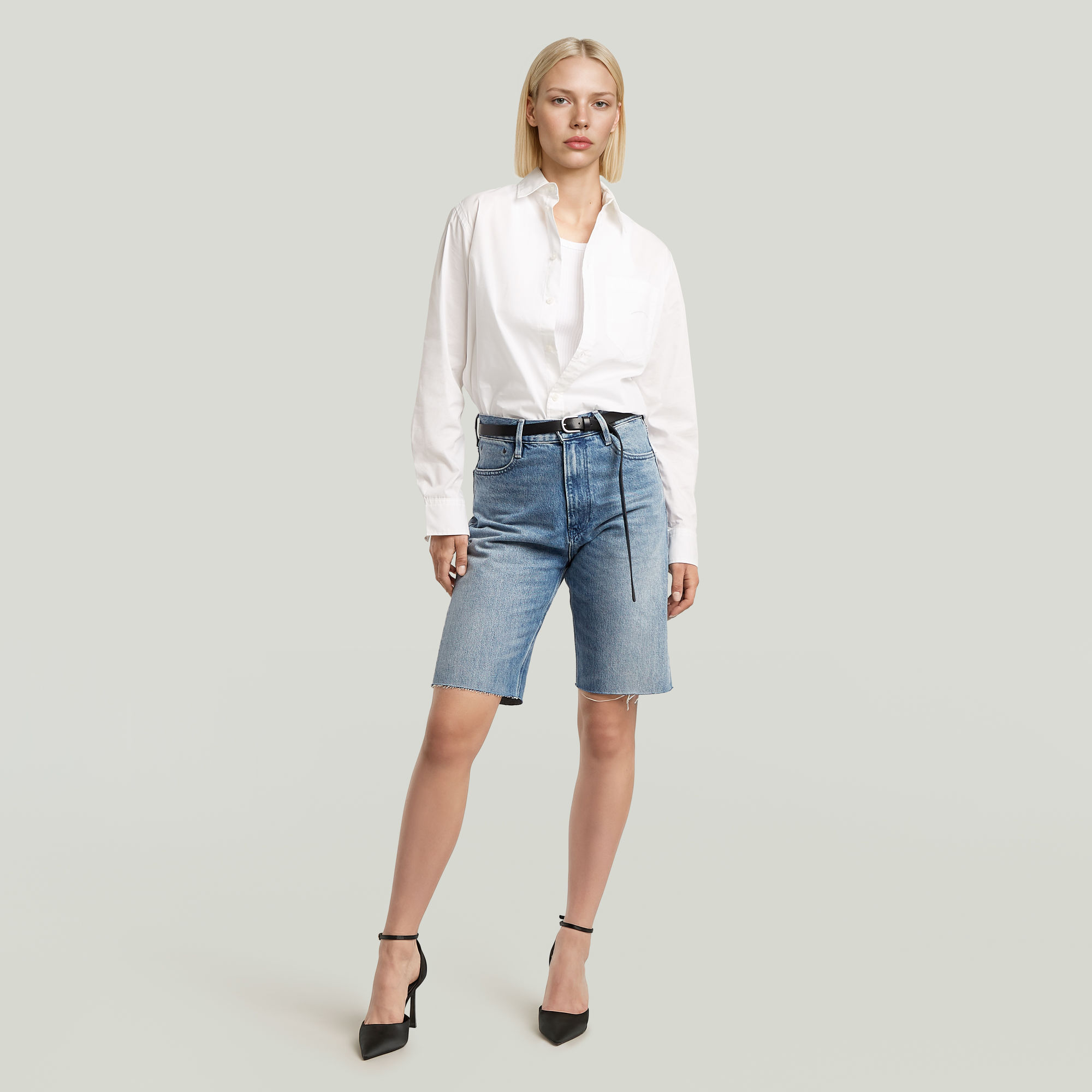 G-Star RAW Type 89 Loose Shorts Lichtblauw Dames