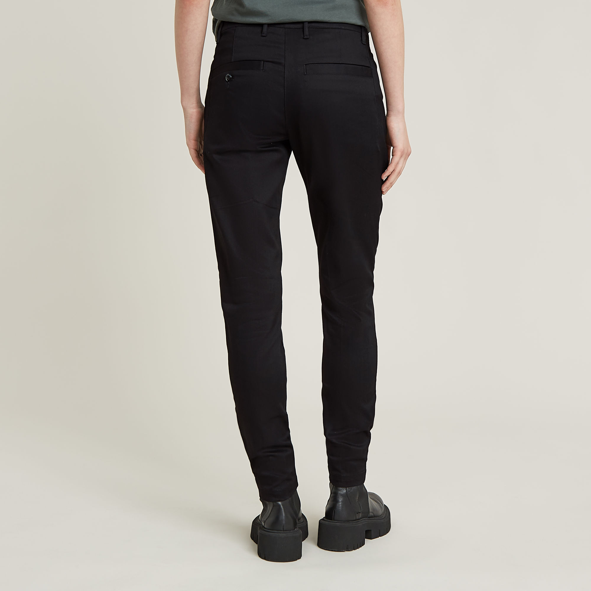 G-Star RAW Bronson Mid Waist Slim Chino Zwart Dames