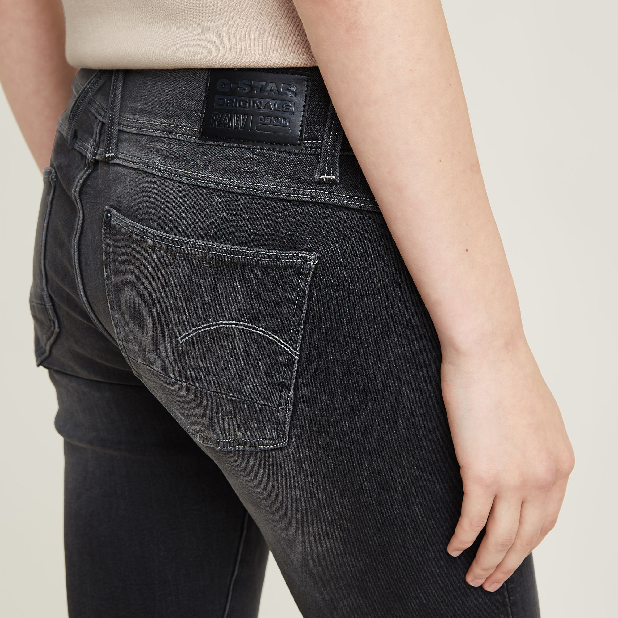 G-Star RAW Lynn Mid Skinny Jeans Zwart Dames
