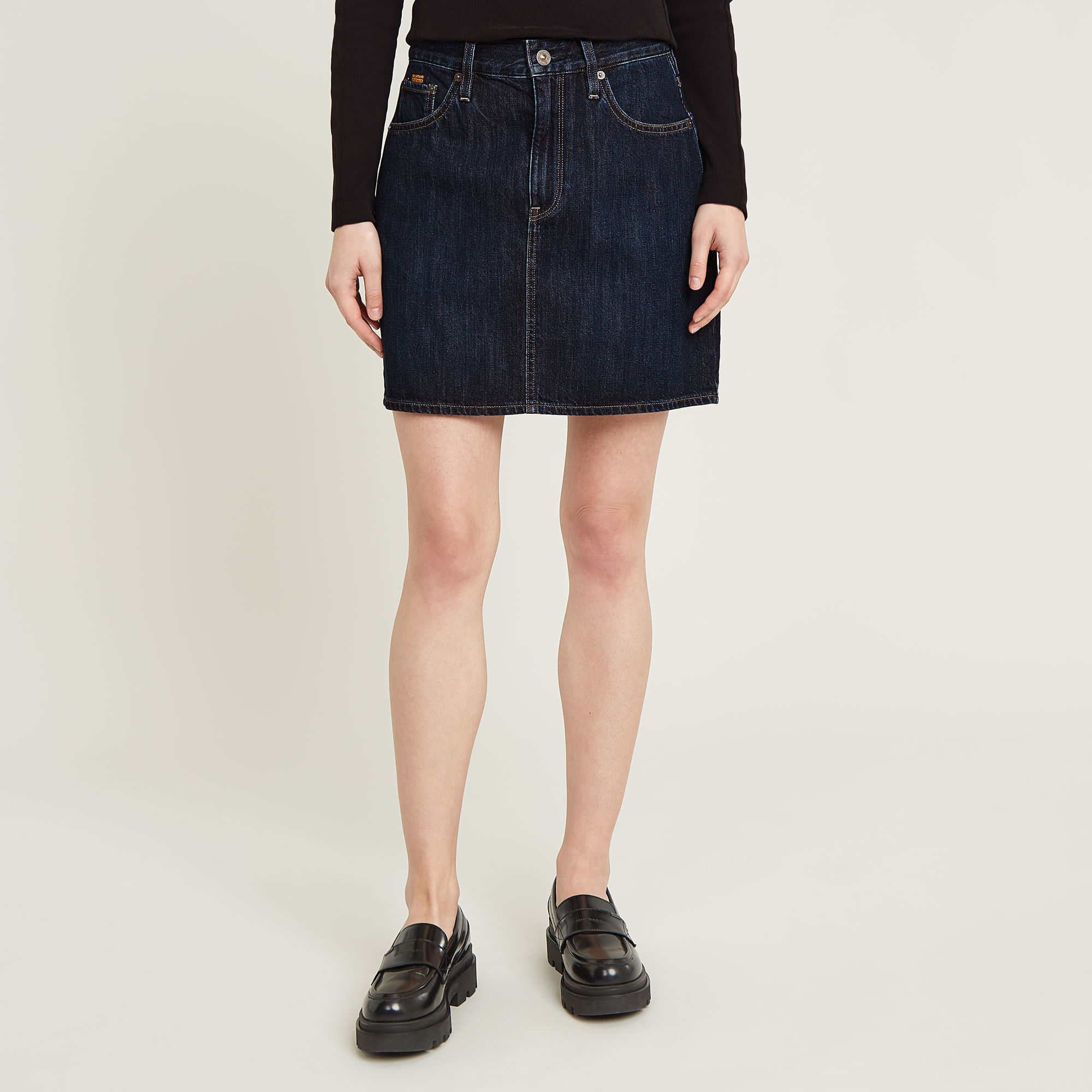 G-Star RAW Minirok Viktoria Clean Edge - Donkerblauw - Dames