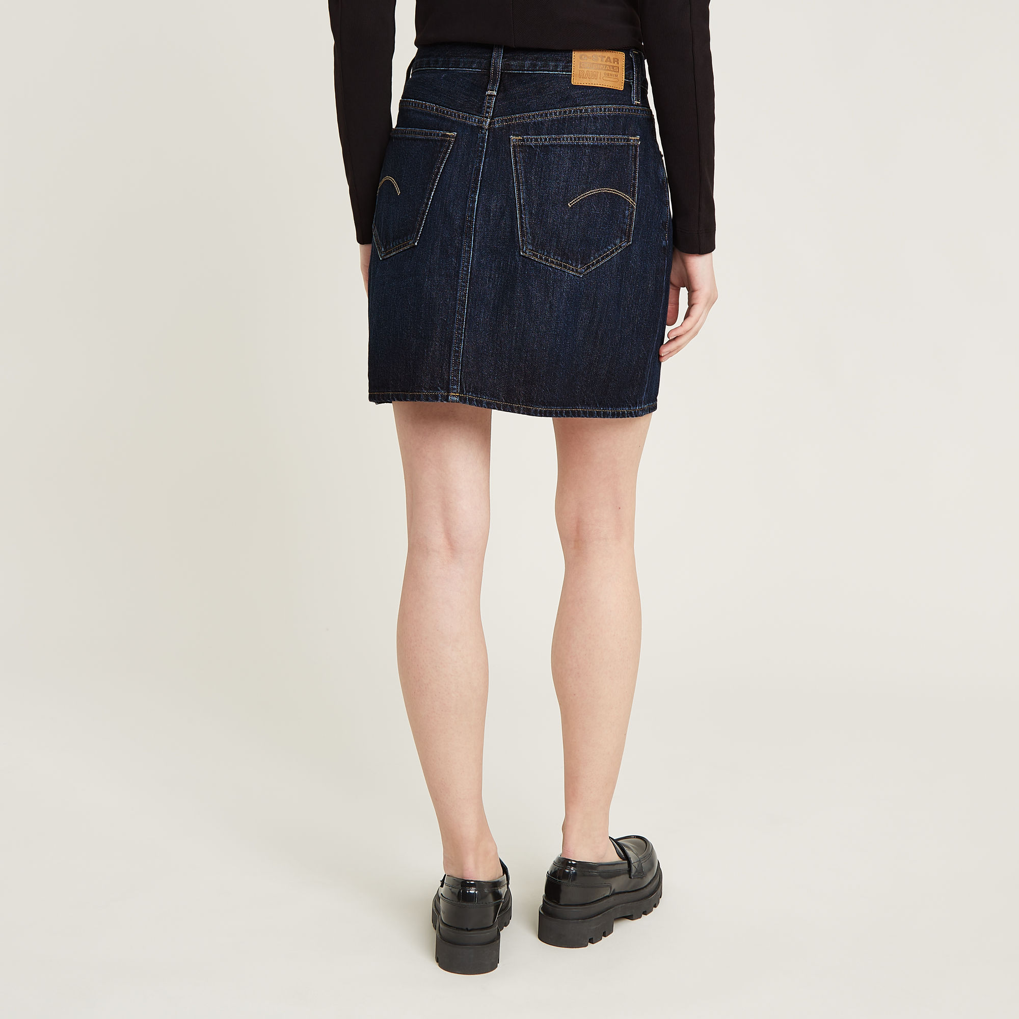 G-Star RAW Minirok Viktoria Clean Edge Donkerblauw Dames