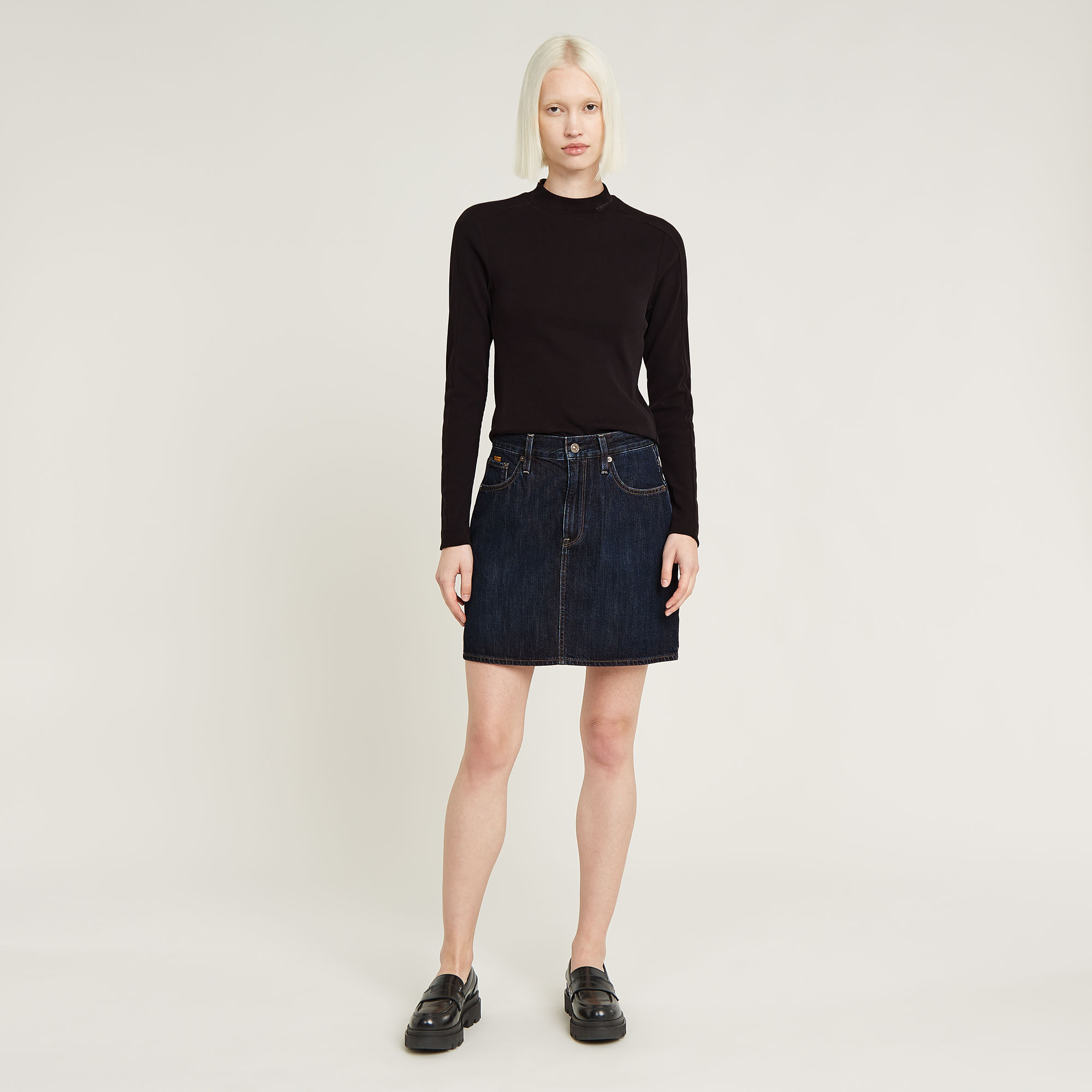 G-Star RAW Minirok Viktoria Clean Edge Donkerblauw Dames