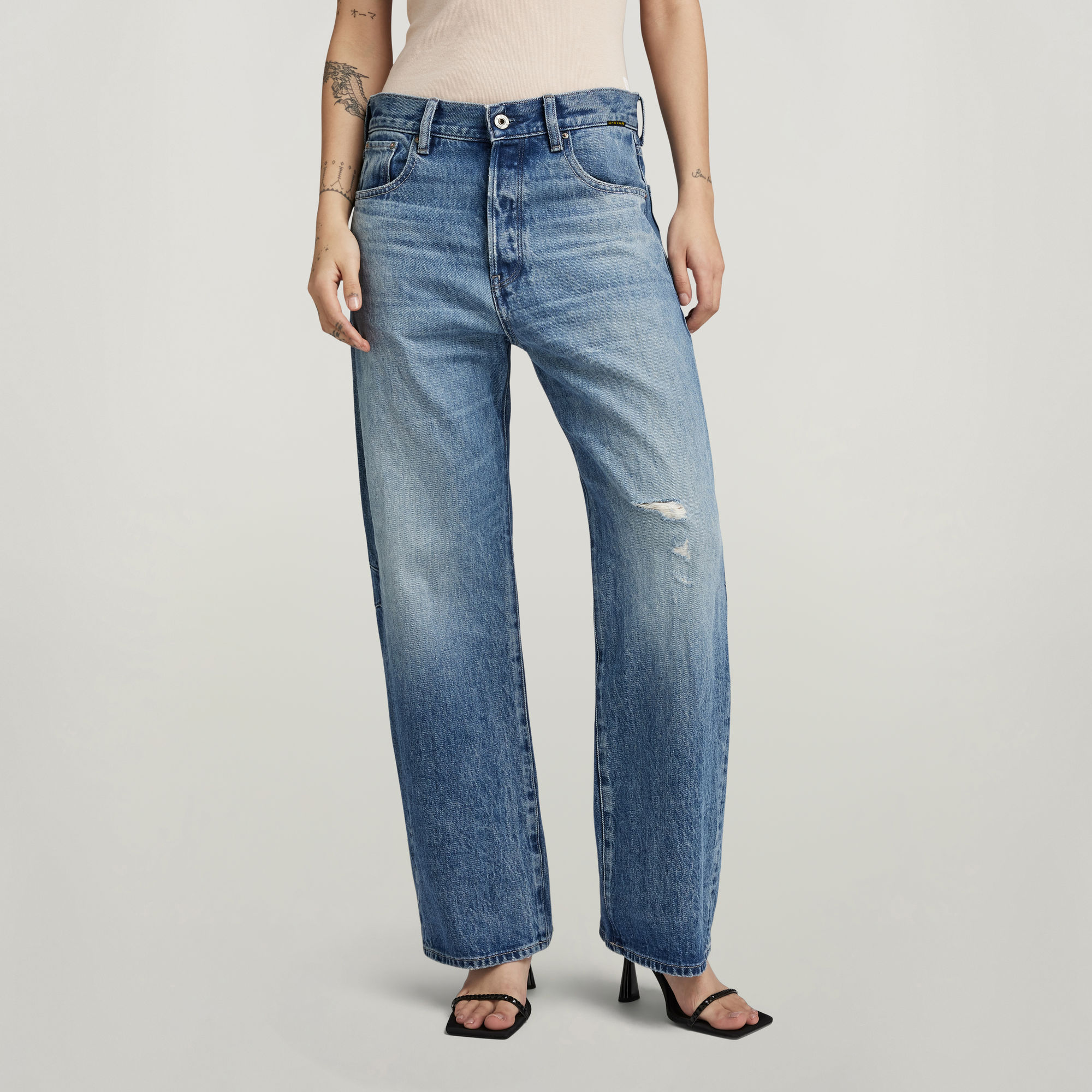 

Bowey Ankle Boyfriend 3D Jeans - Hellblau - Damen