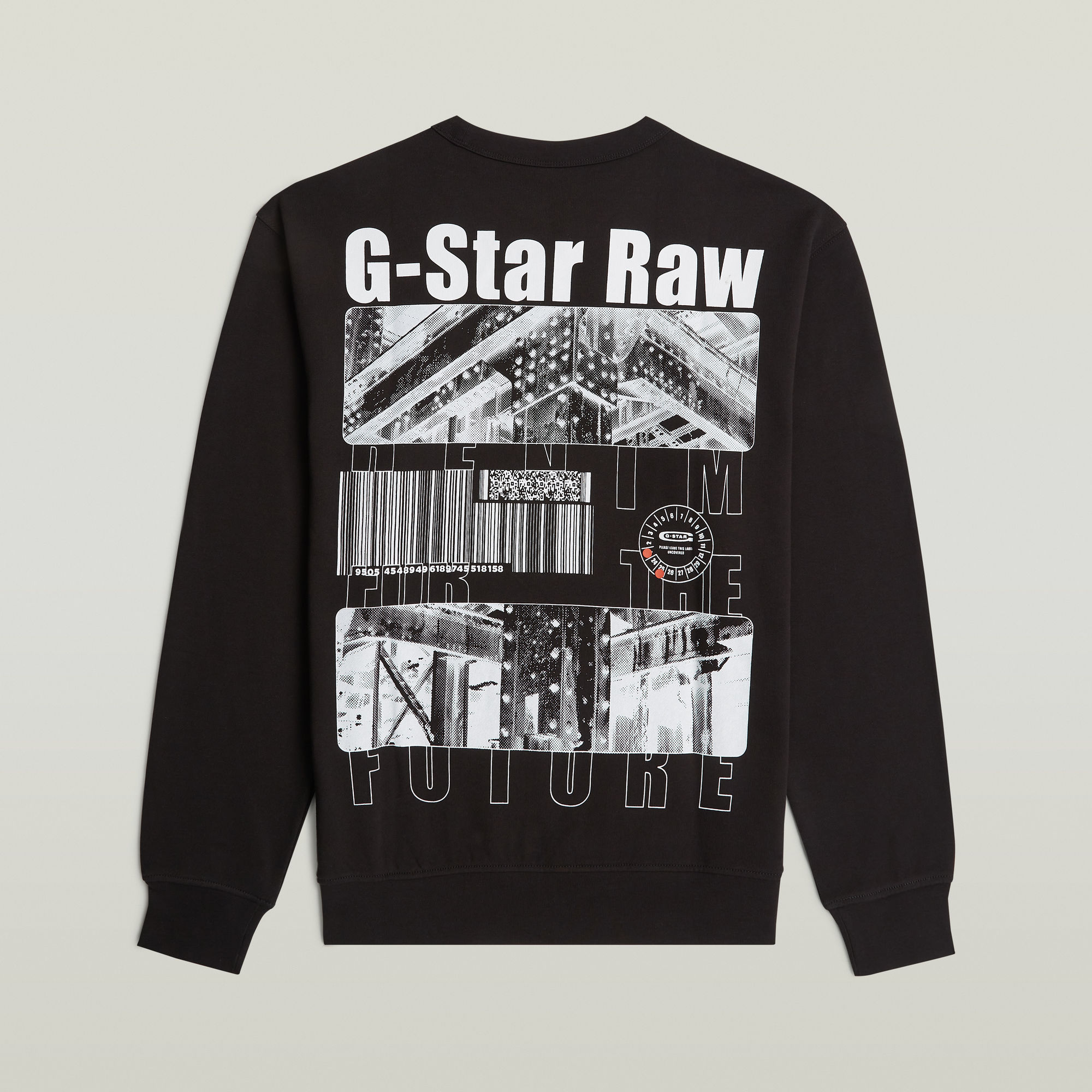 G-Star RAW Substance Back Graphic Relaxed Sweater Zwart Heren
