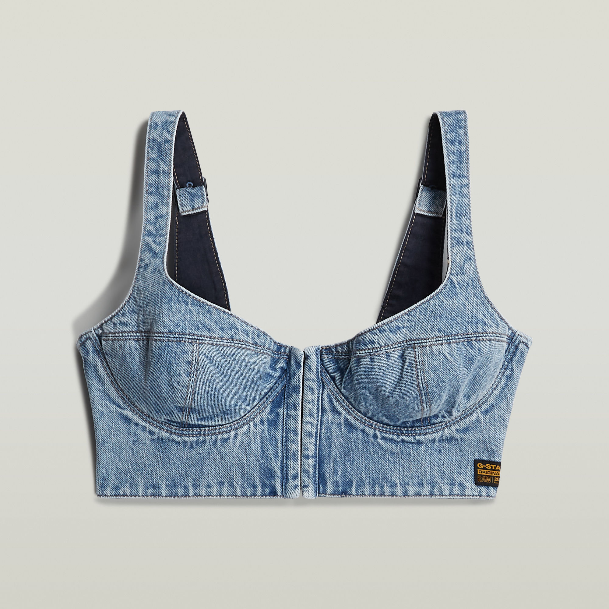 G-Star RAW Denim Bralette Lichtblauw Dames
