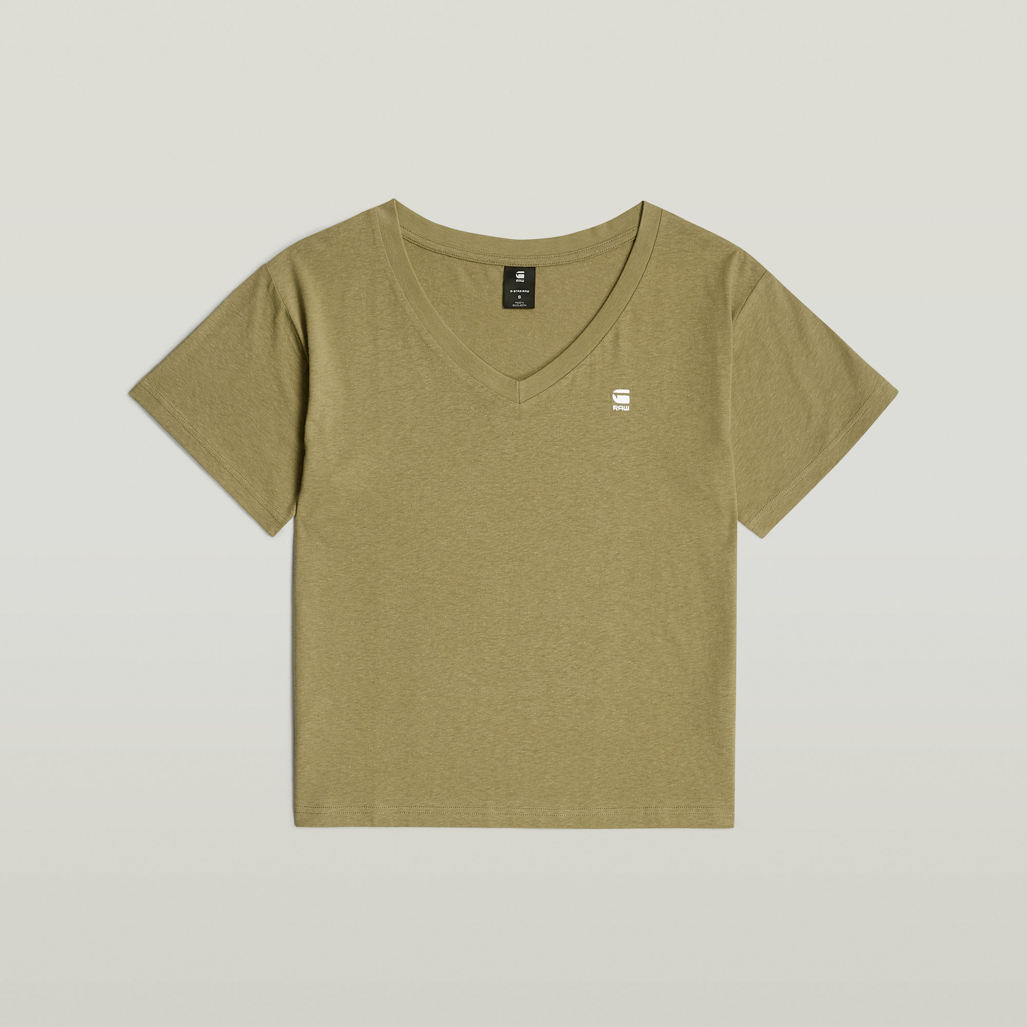 G-Star RAW Open V-Hals Relaxed Top Groen Dames