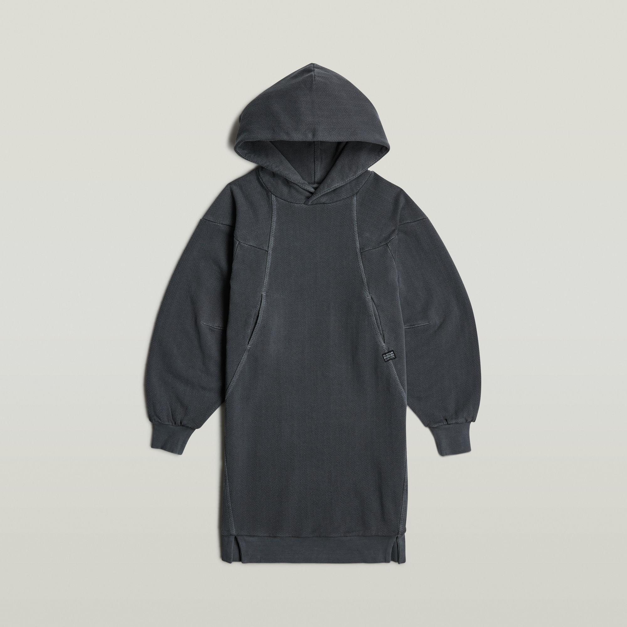 G-Star RAW Overdyed Hoodie Jurk Zwart Dames