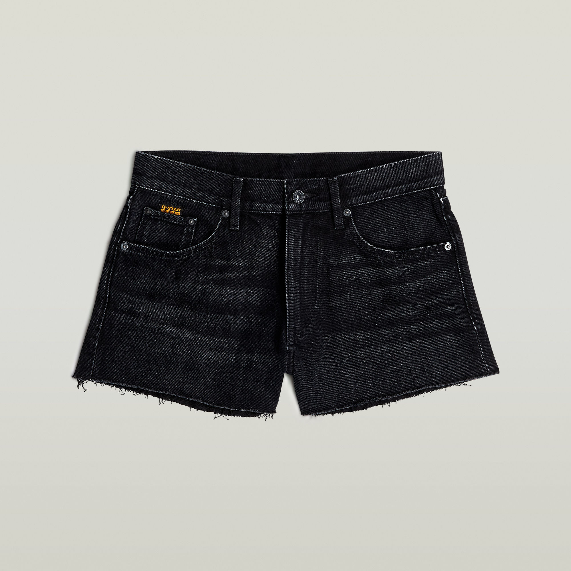G-Star RAW True Denim Short Raw Edge Grijs Dames