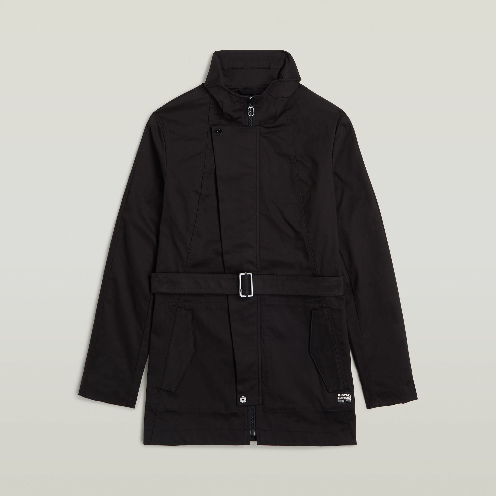 G-Star RAW Short Trenchcoat Zwart Dames
