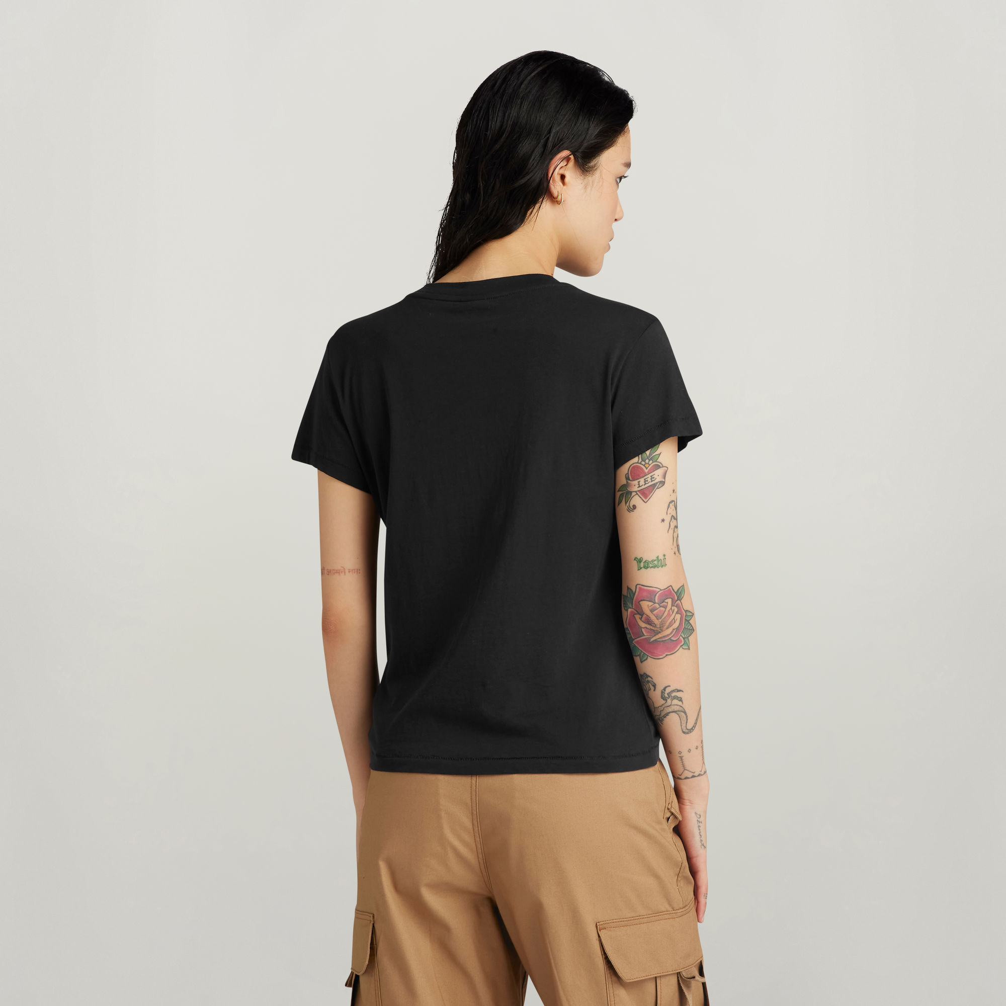G-Star RAW Front Seam Top Zwart Dames
