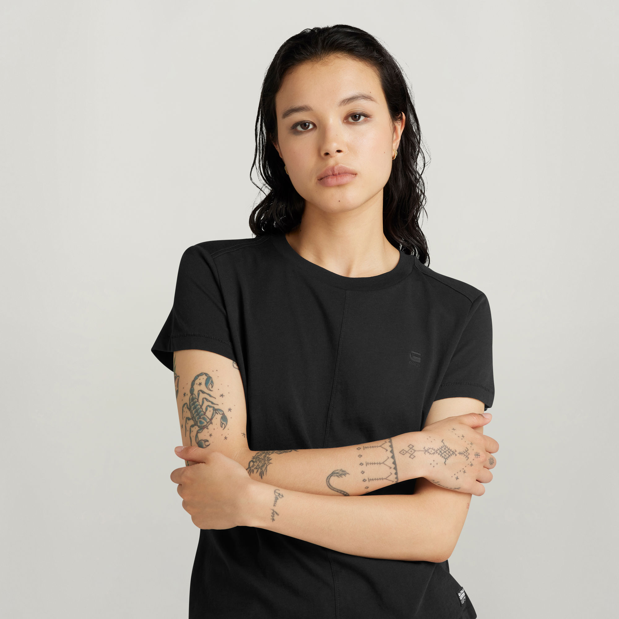 G-Star RAW Front Seam Top Zwart Dames