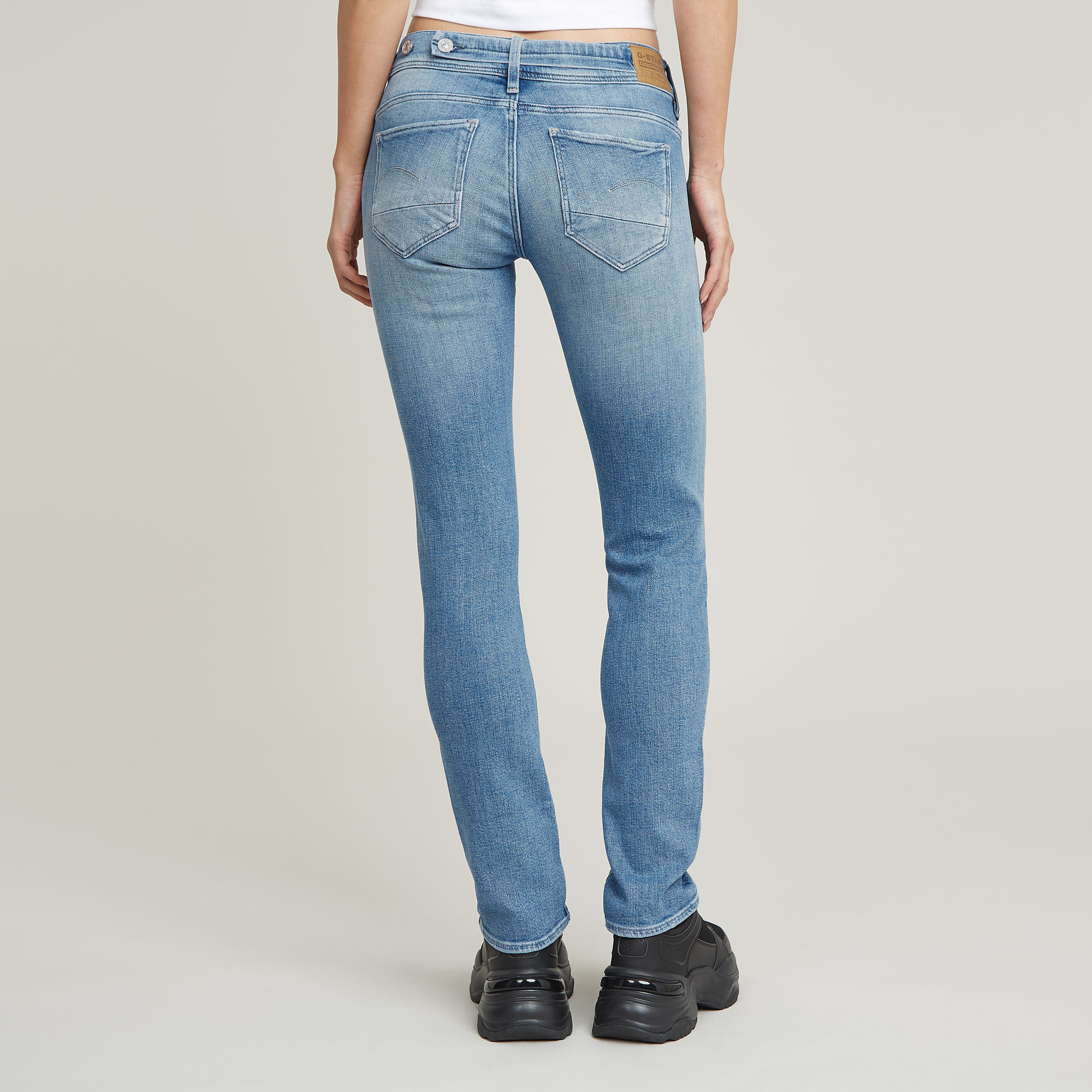 G-Star RAW Midge Slim Straight Jeans Lichtblauw Dames