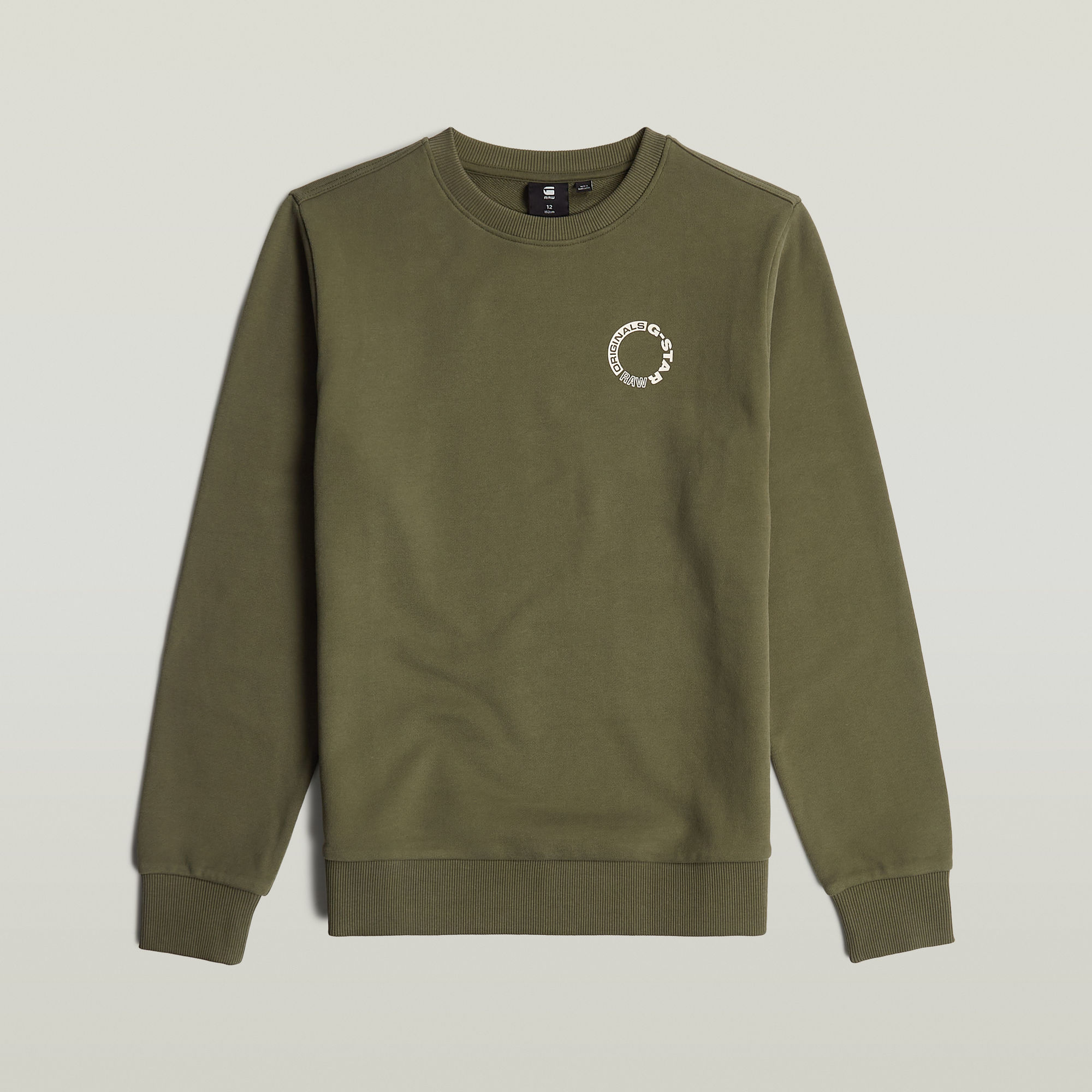 G-Star RAW Jongens Sweater Unbrushed Groen jongens